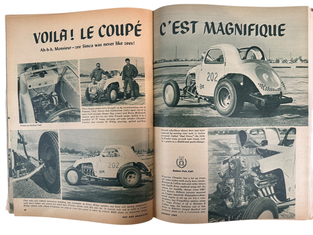 1962 Hot Rod Magazine Lot Aug & Oct – Tony Nancy Dragster & ’63 Corvette