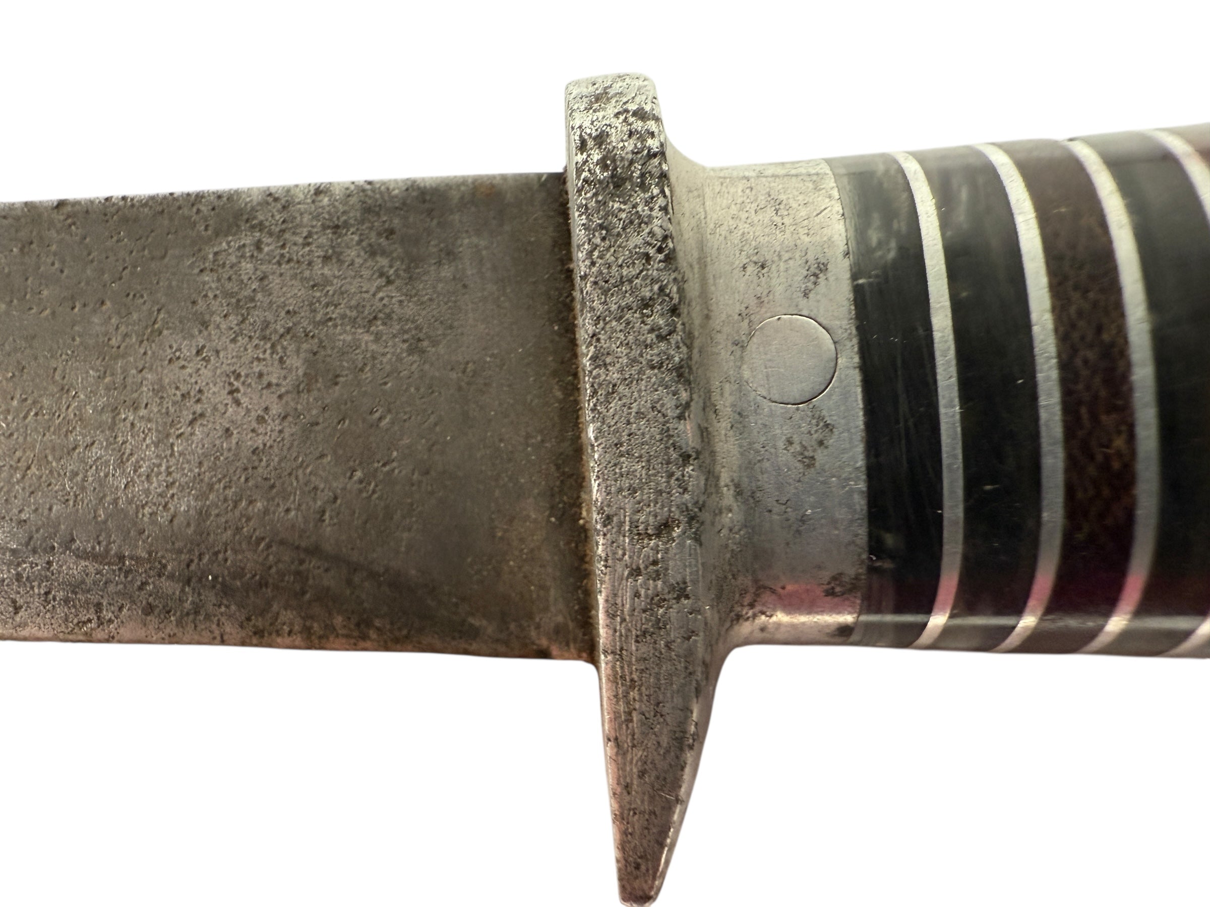 Vintage Fixed Blade Hunting Knife – 10.5” Overall, 6.5” Blade, Mixed Material Handle with Sheath