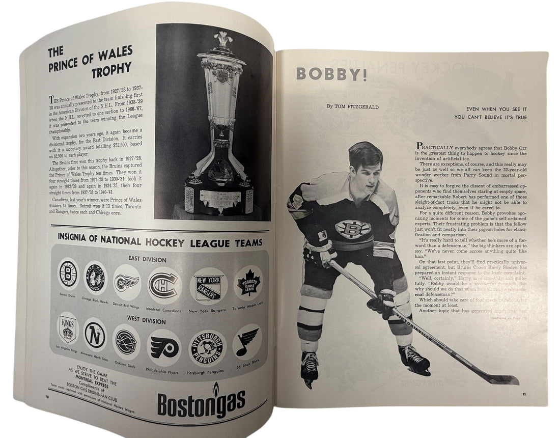 1970 Boston Bruins Stanley Cup Finals Program – Bobby Orr Era