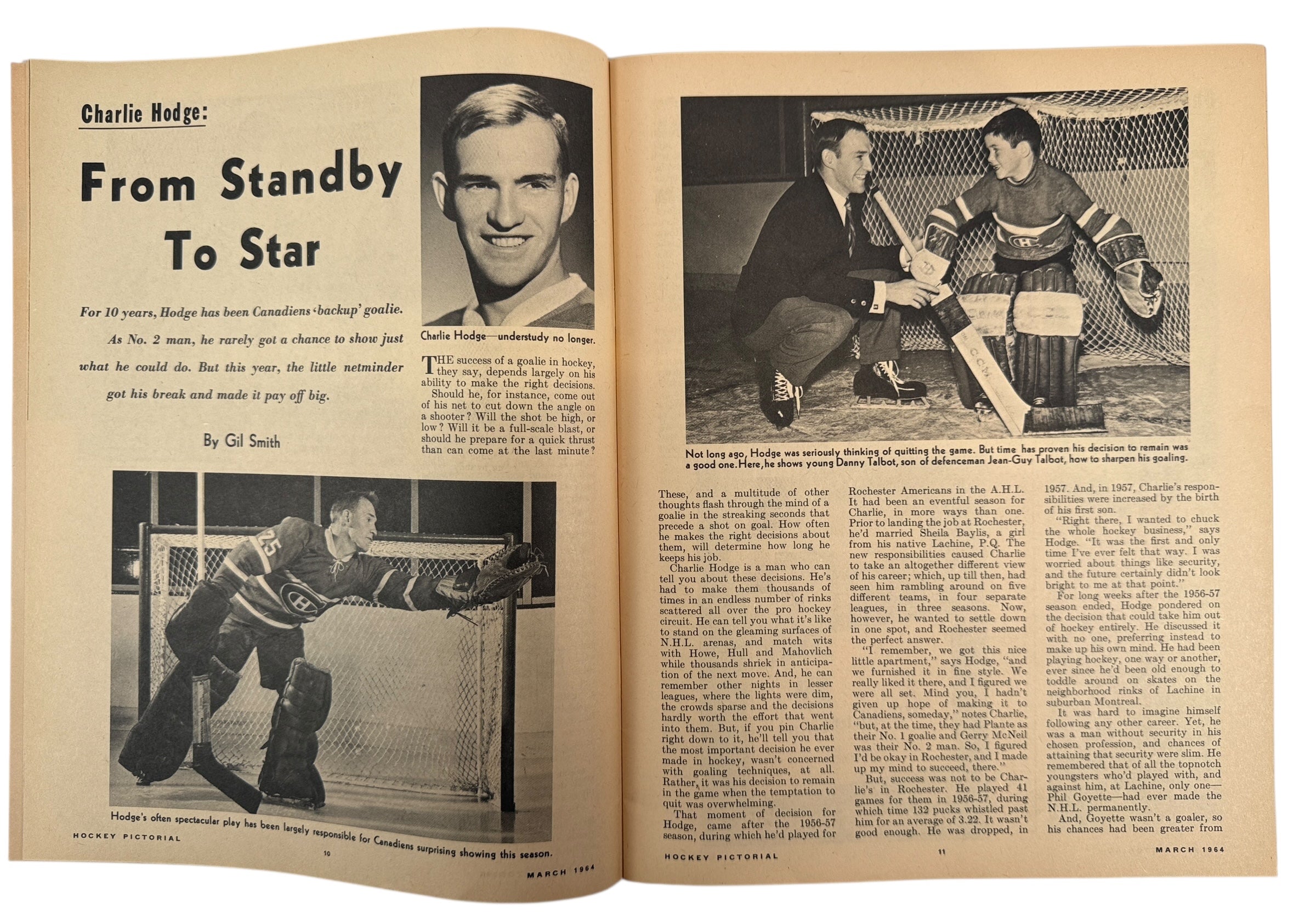 1964 Hockey Pictorial – Pierre Pilote Chicago Black Hawks Cover