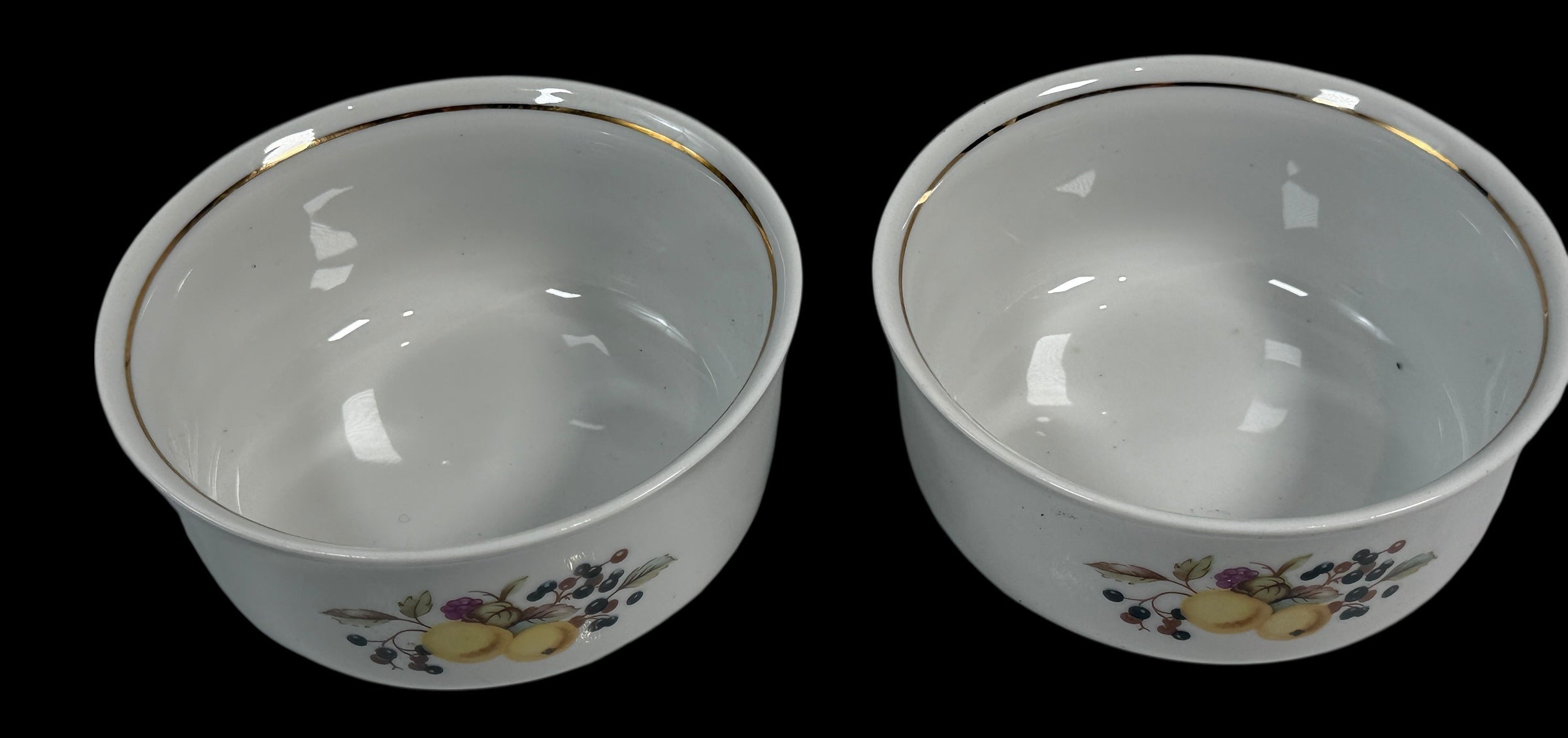 Ensemble de 3 coupes à fruits vintage en porcelaine JLMenau – RDA (Allemagne de l'Est)