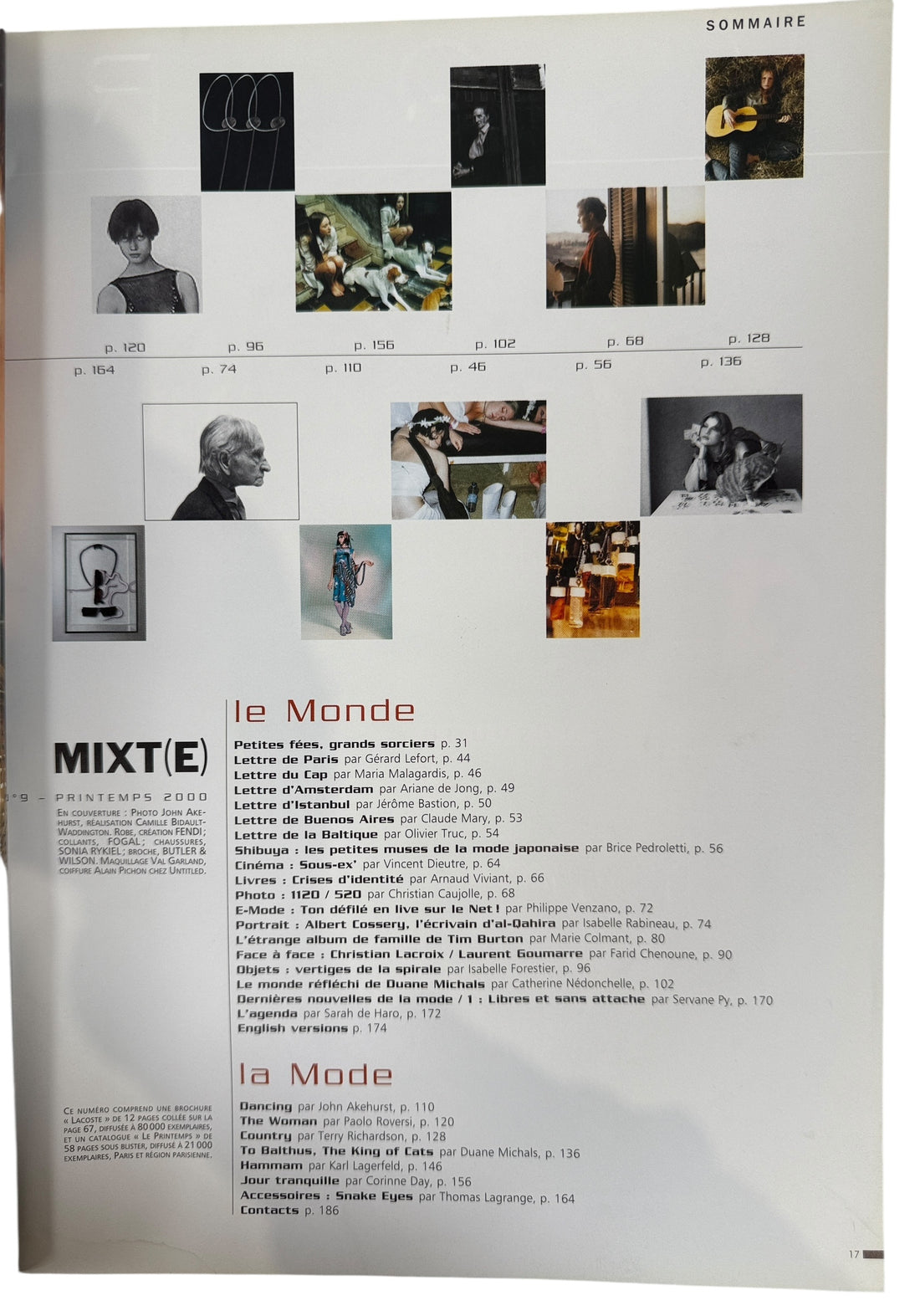Mixt(e) Magazine No. 9 – Spring 2000 Tim Burton & Balthus