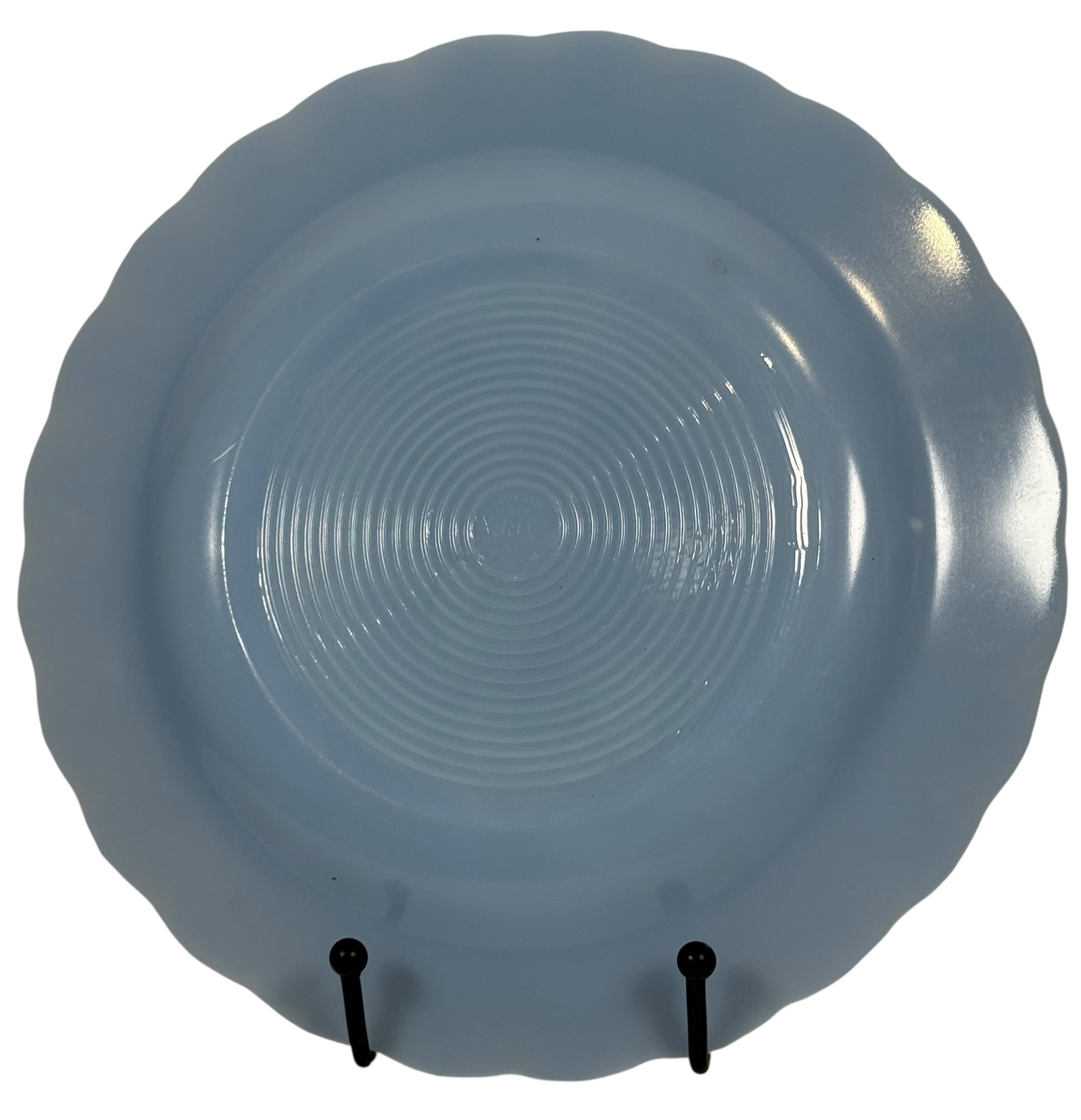 Vintage PYREX Canada “Delphite Blue” Pie-Crust Rim Dinner Plates – Set of 6 – Excellent Condition