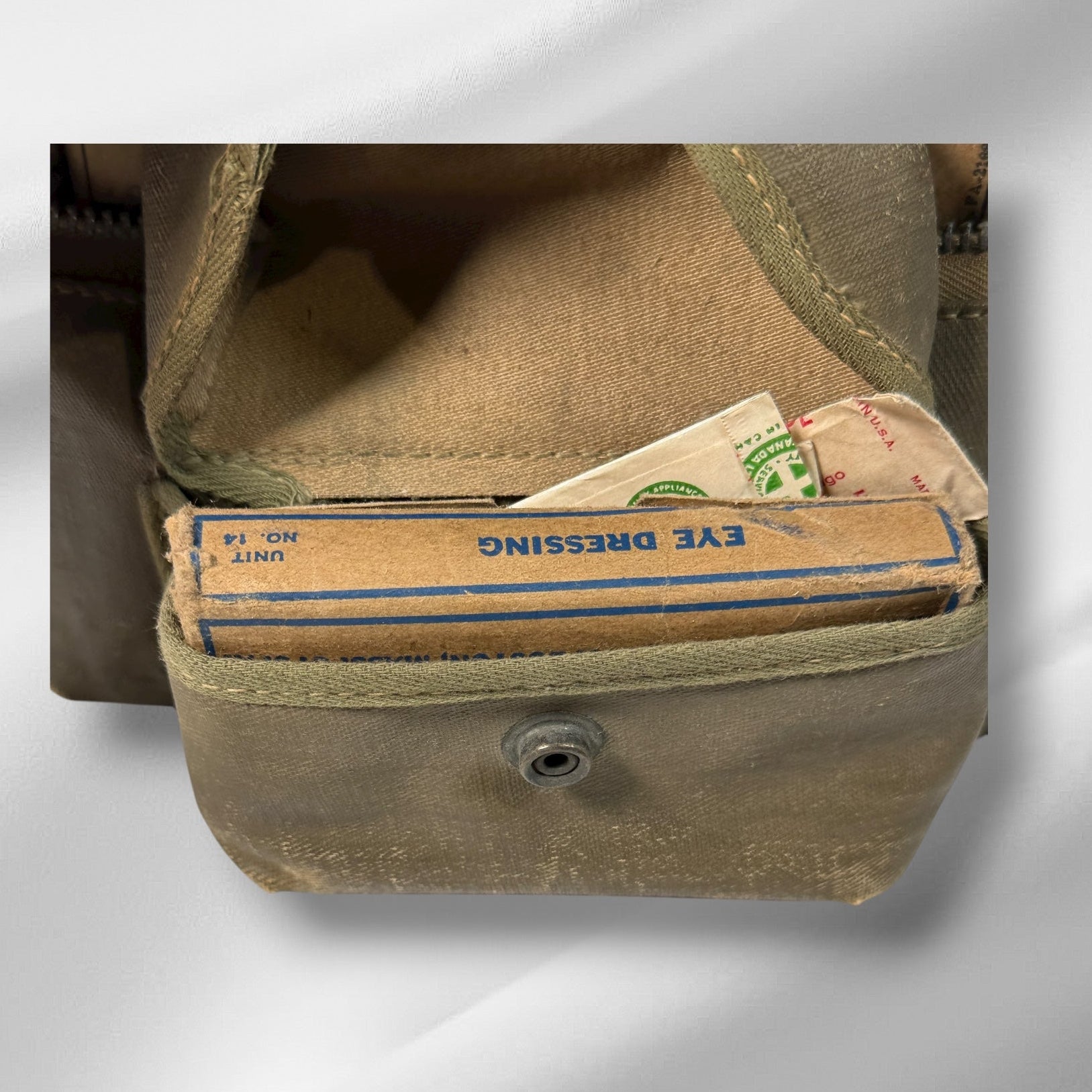 WWII Era Mine Safety Appliances Co. (MSA) First Aid Kit – Complete “Tabloid” Contents (c.1942–45)