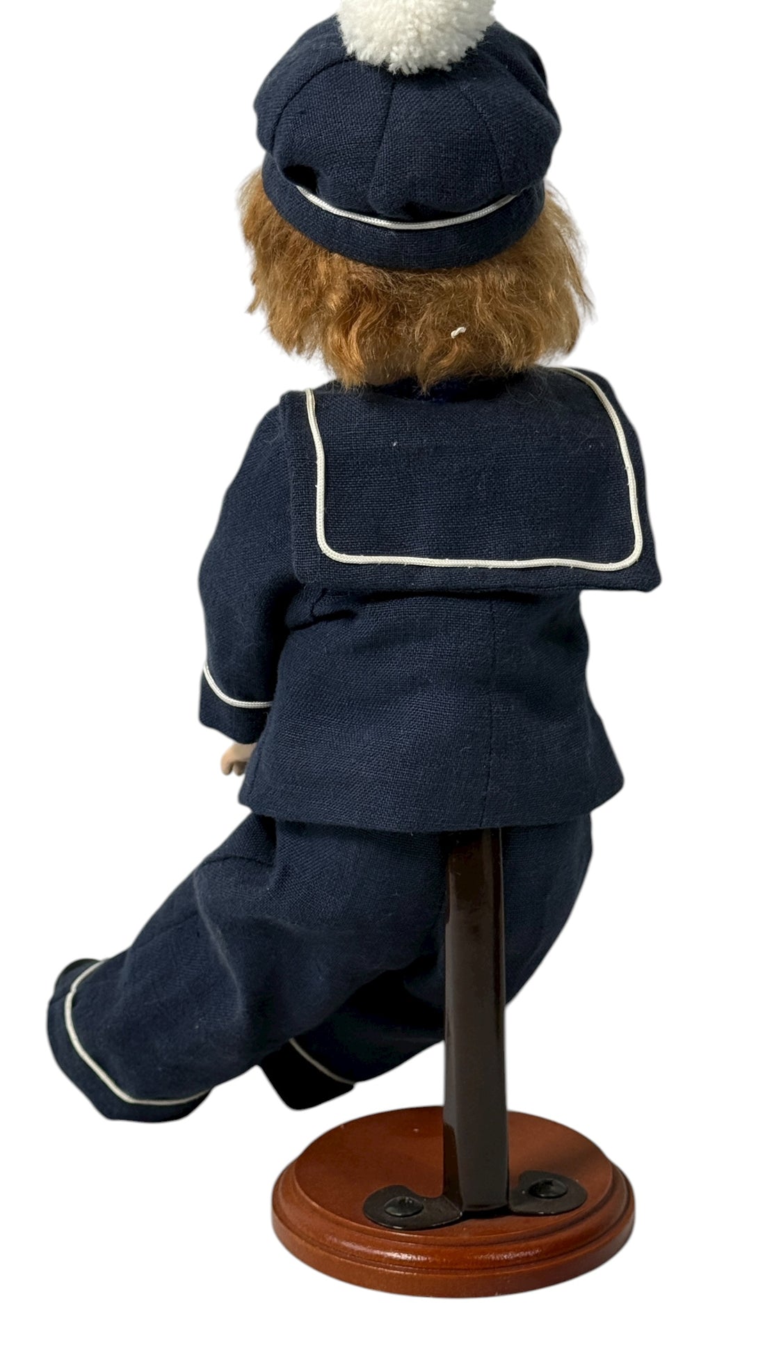 Antique Bisque Head Sailor Boy Doll – Marked “JLC” – Hand-Knit Outfit