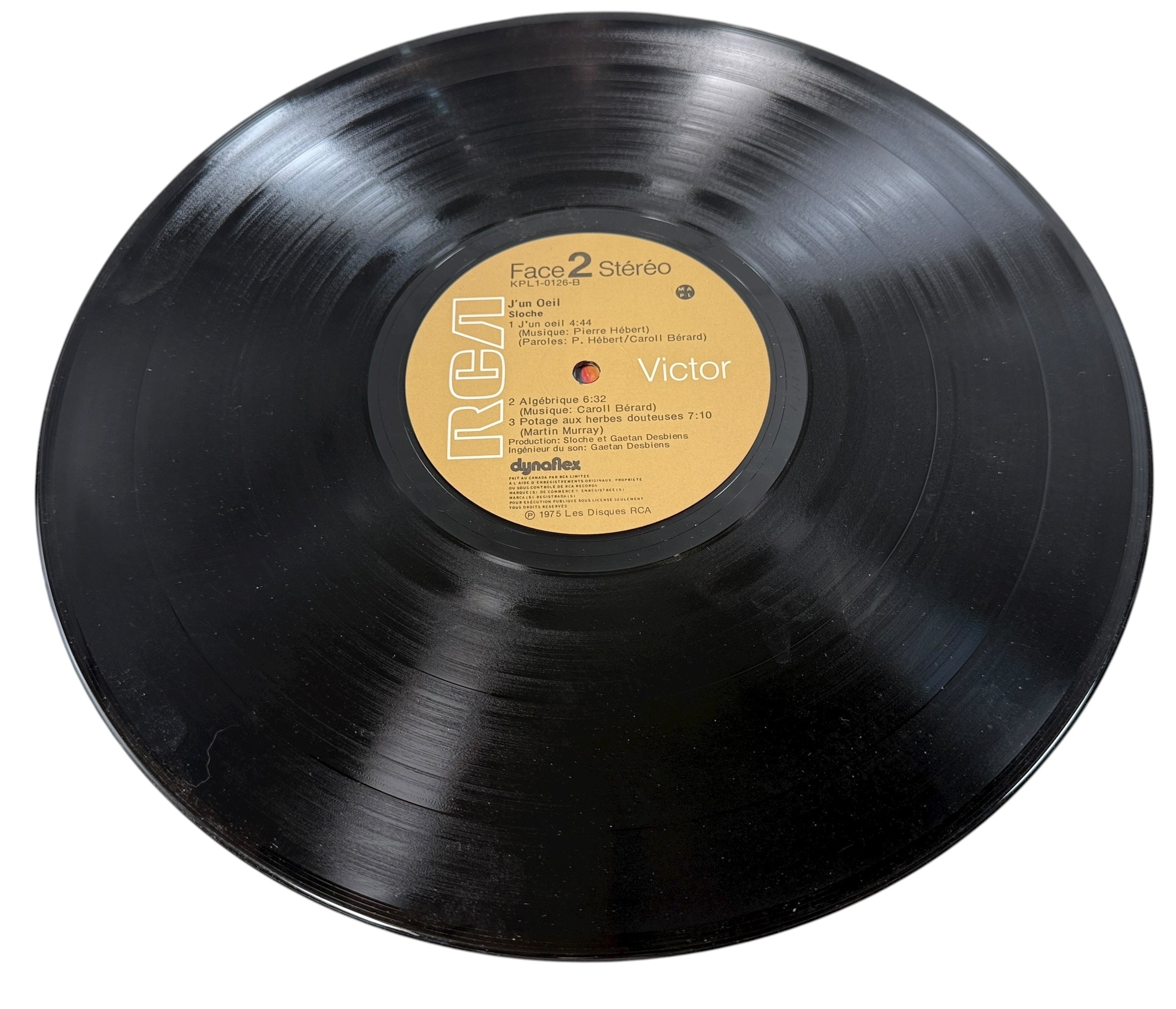 1975 Sloche – J’un Oeil LP (RCA Victor KPL1-0126 Canada, VG+/VG)