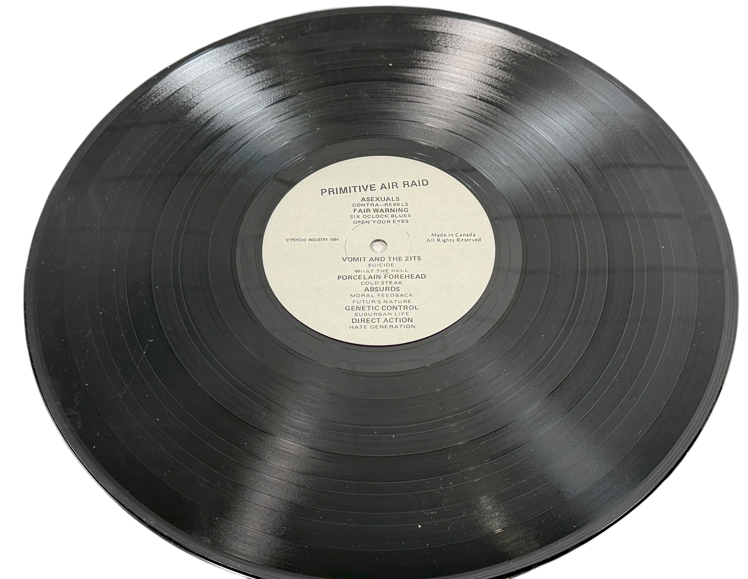 Primitive Air-Raid – Montreal Punk Compilation 1984 LPm NM Album - NM Cover