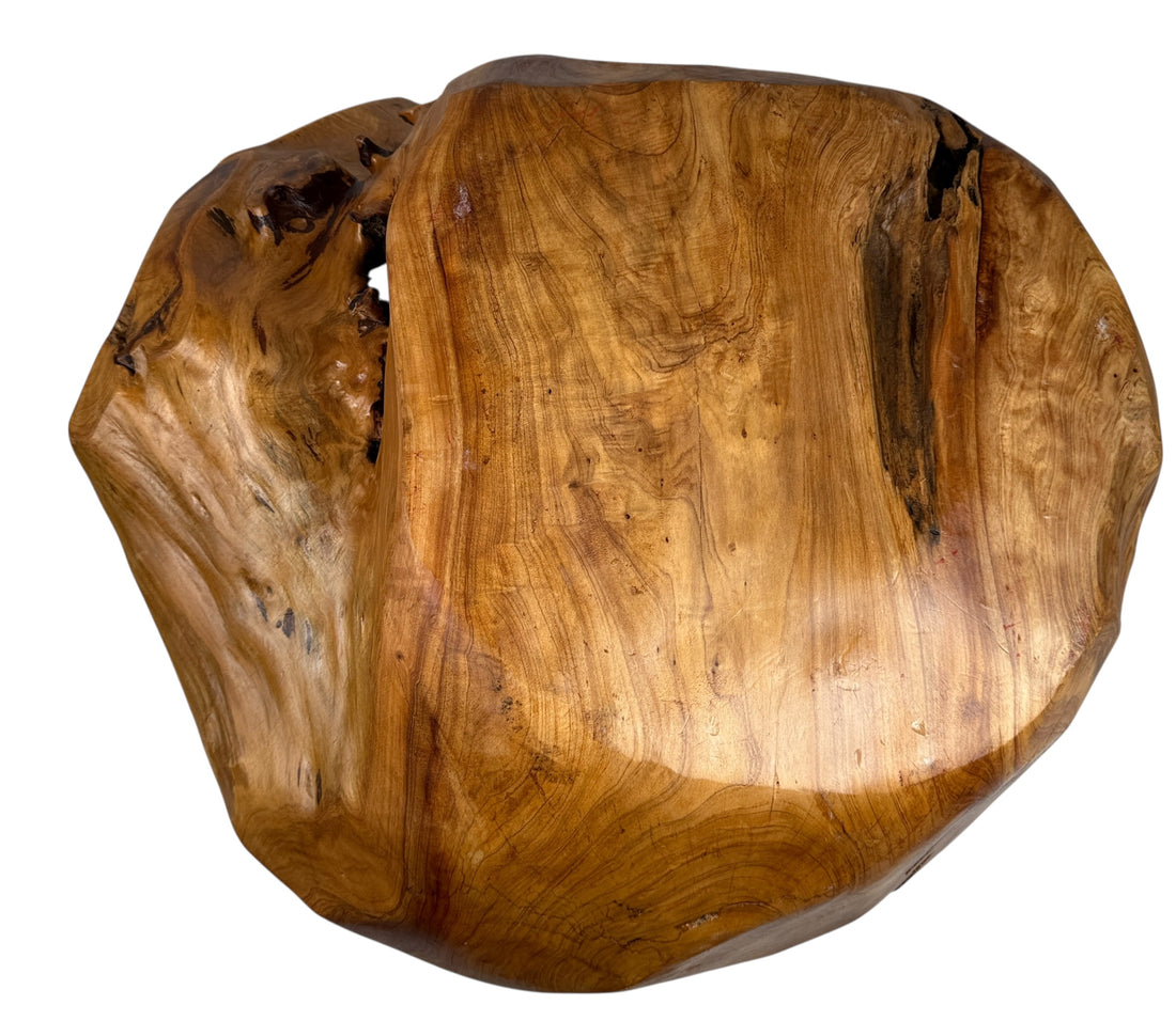 Oversized Olive Wood Root Bowl – Hand-Carved Decorative Centerpiece