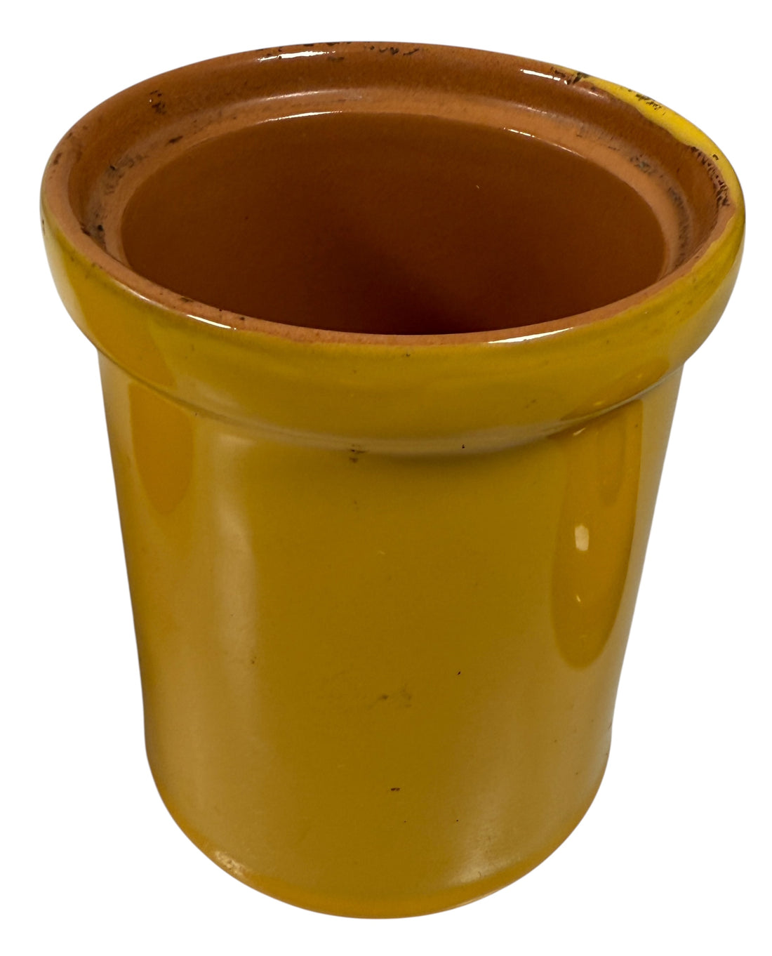 Vintage Italian Ceramic Canister Set of 4 – Mustard Yellow – Mid-Century Kitchen Storage