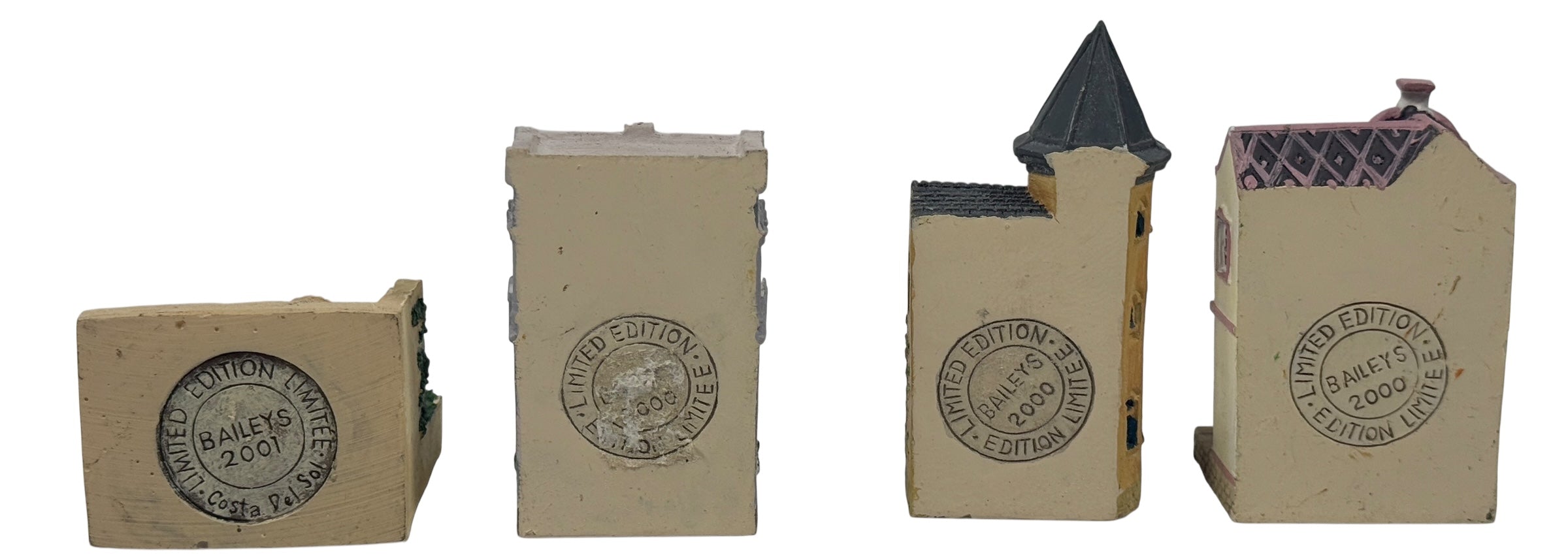 Maisons de village miniatures vintage Bailey's – Ensemble complet de 12 cottages en résine de collection (1995-1997)