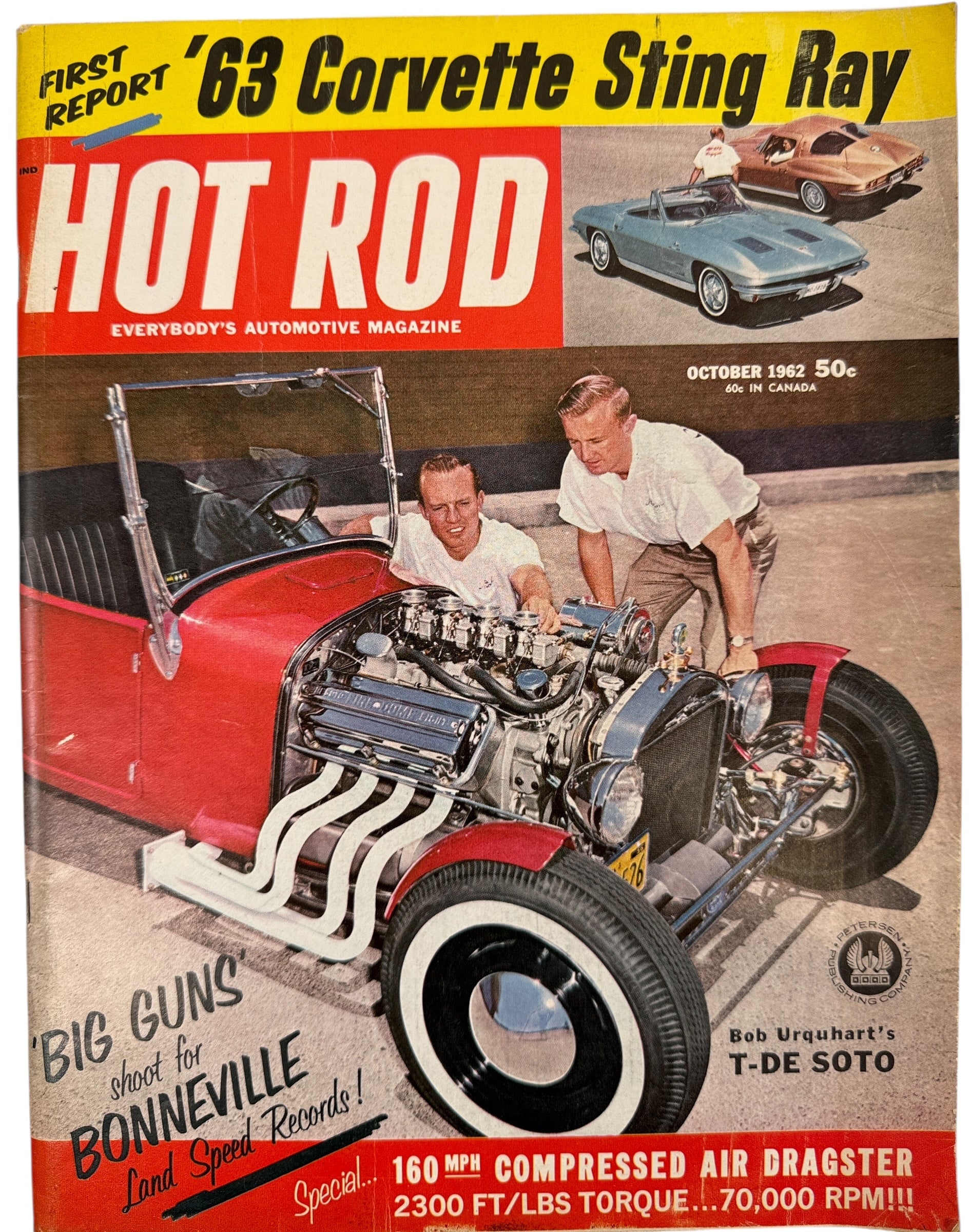 1962 Hot Rod Magazine Lot Aug & Oct – Tony Nancy Dragster & ’63 Corvette