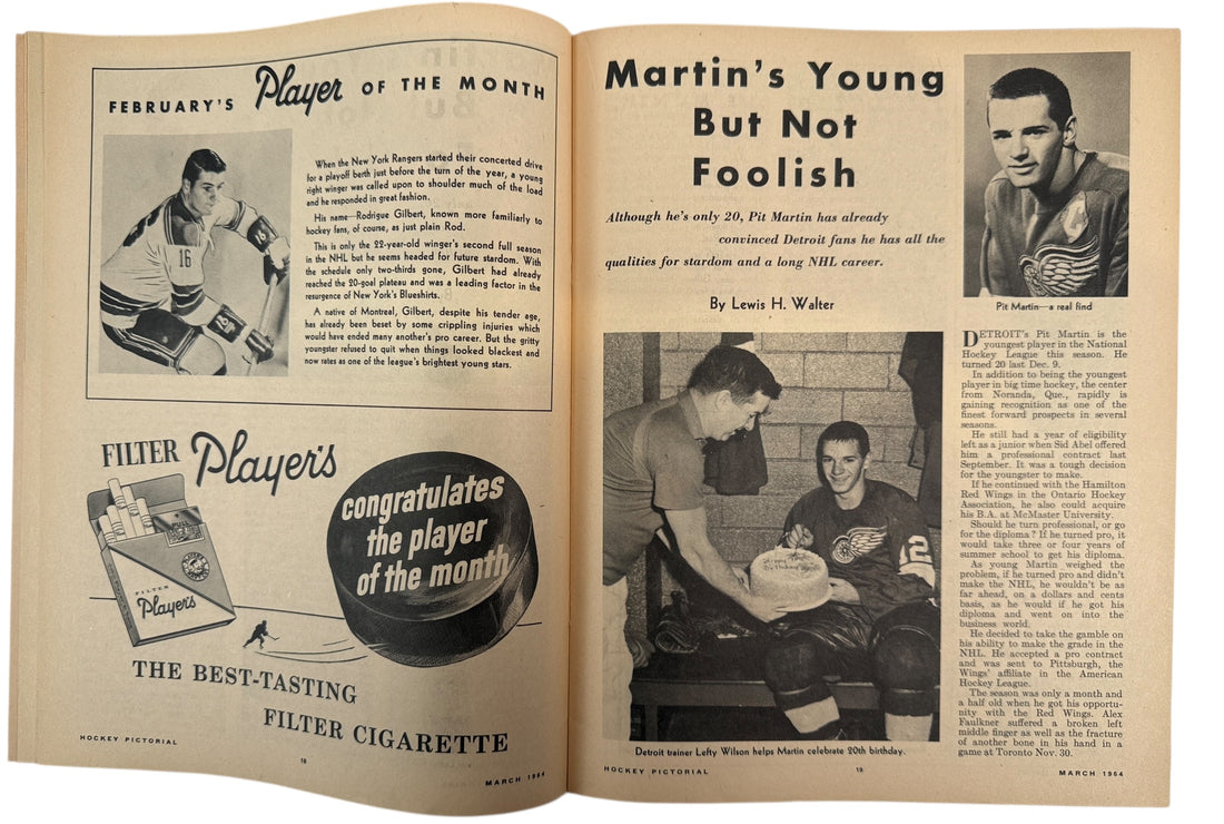 1964 Hockey Pictorial – Pierre Pilote Chicago Black Hawks Cover