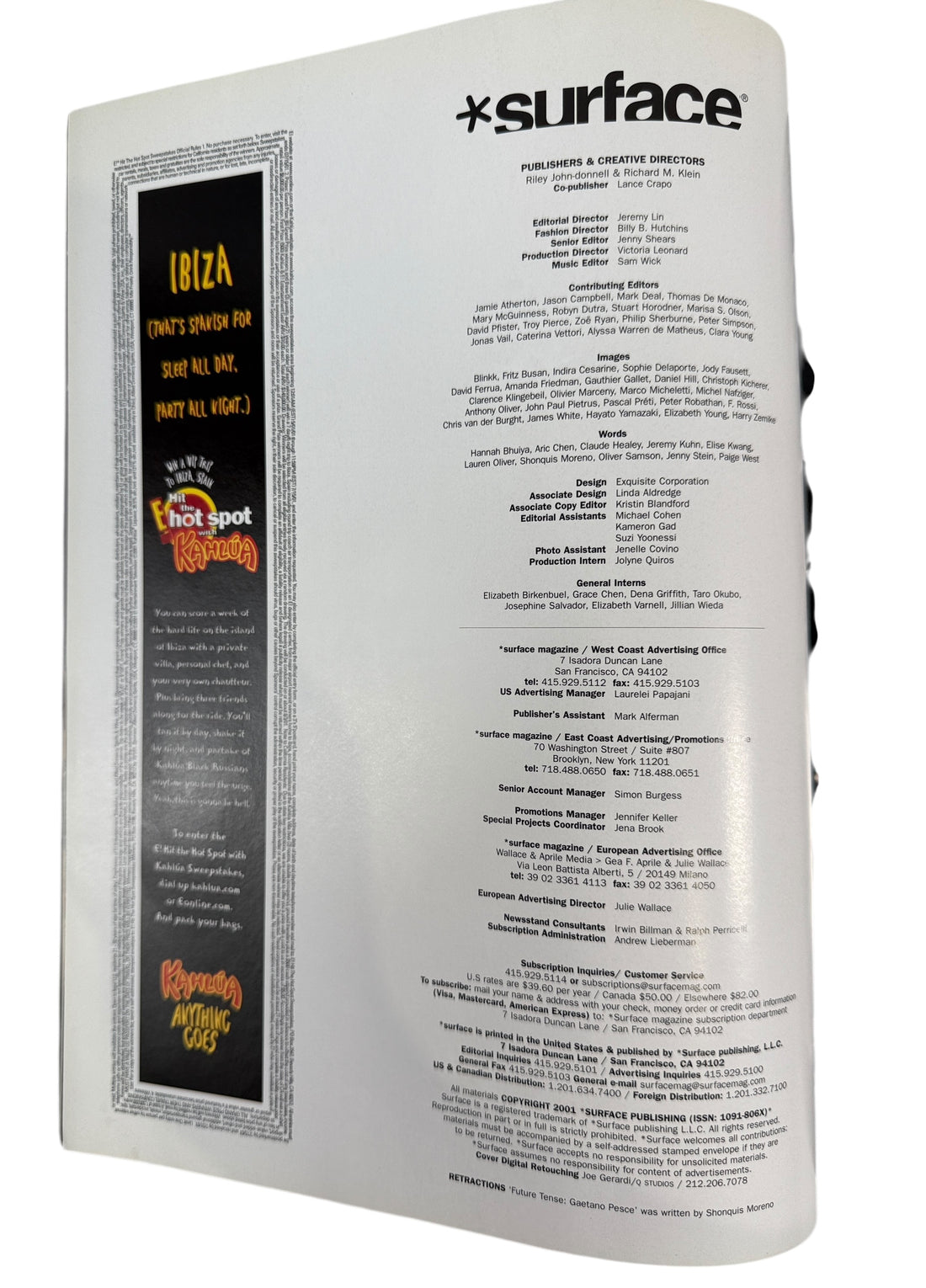 Surface Magazine Issue 30 (2001) – Bright Ideas, Light Year