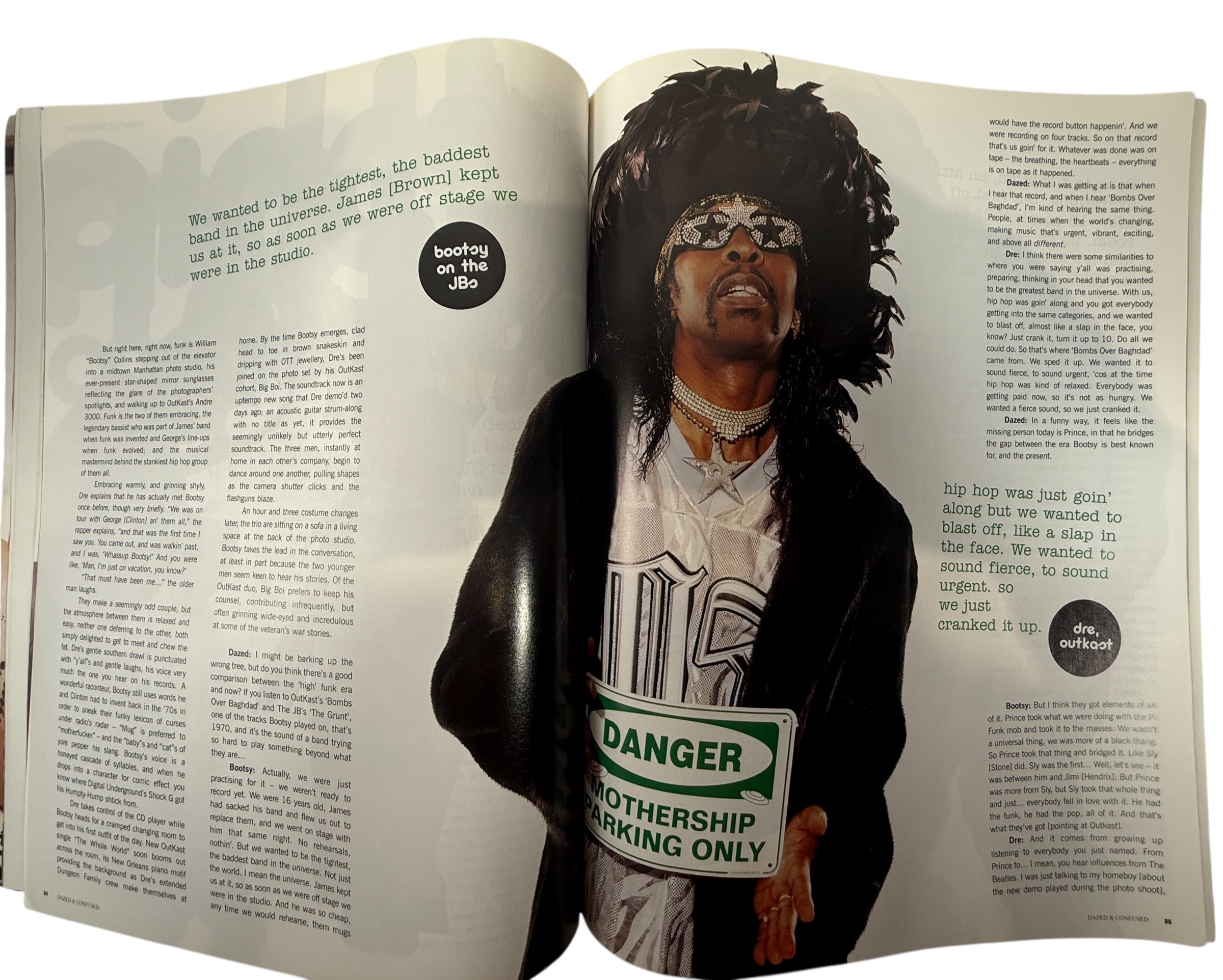 Dazed & Confused Issue 85 – Jan 2002 Outkast Bootsy Factory
