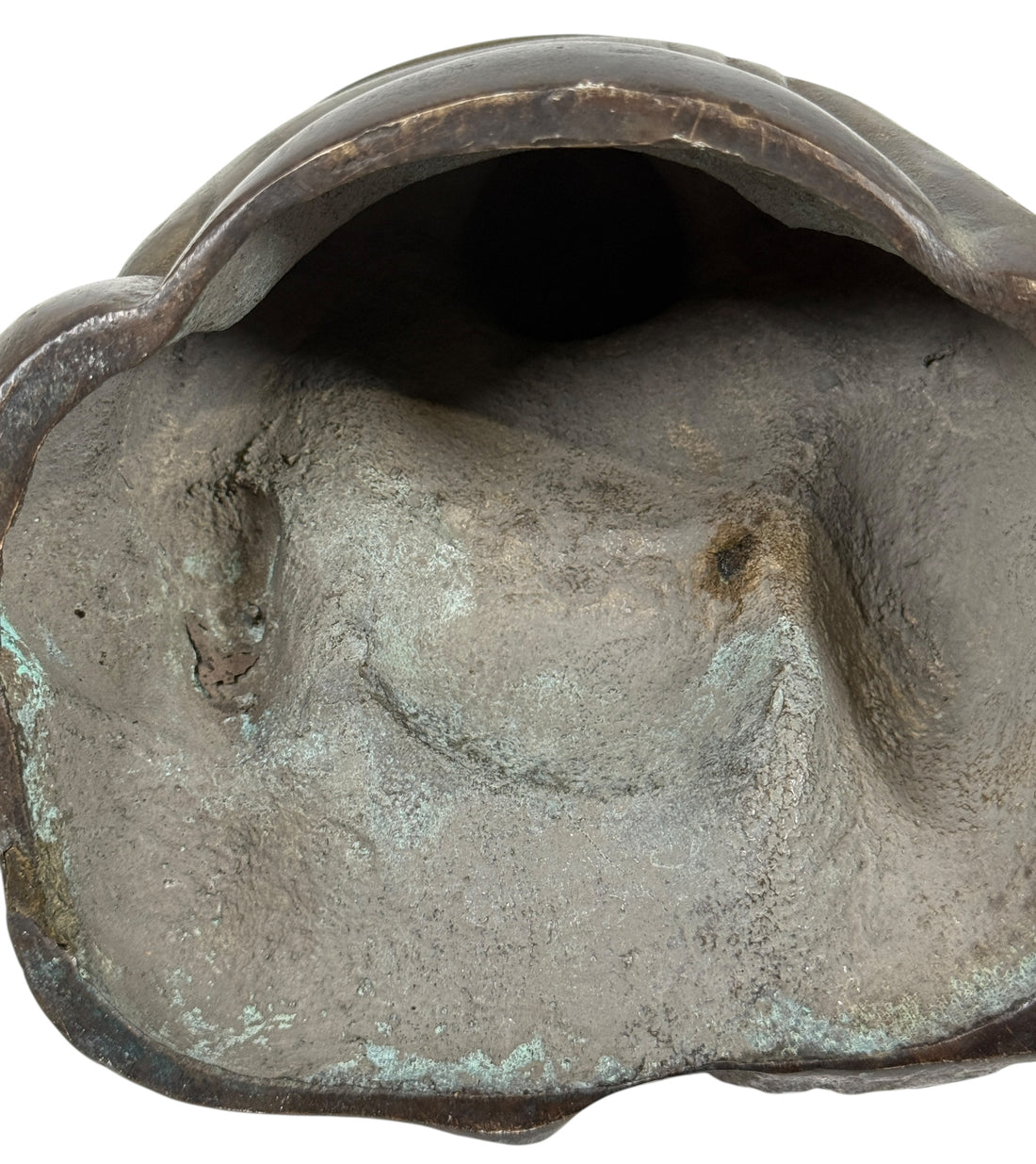 Vintage Solid Bronze Laughing Buddha Statue – 4½″ Tall, 1.44 kg