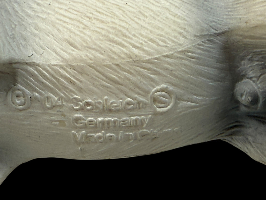 Figurine Pégase d'origine allemande – Cheval ailé à paillettes blanches