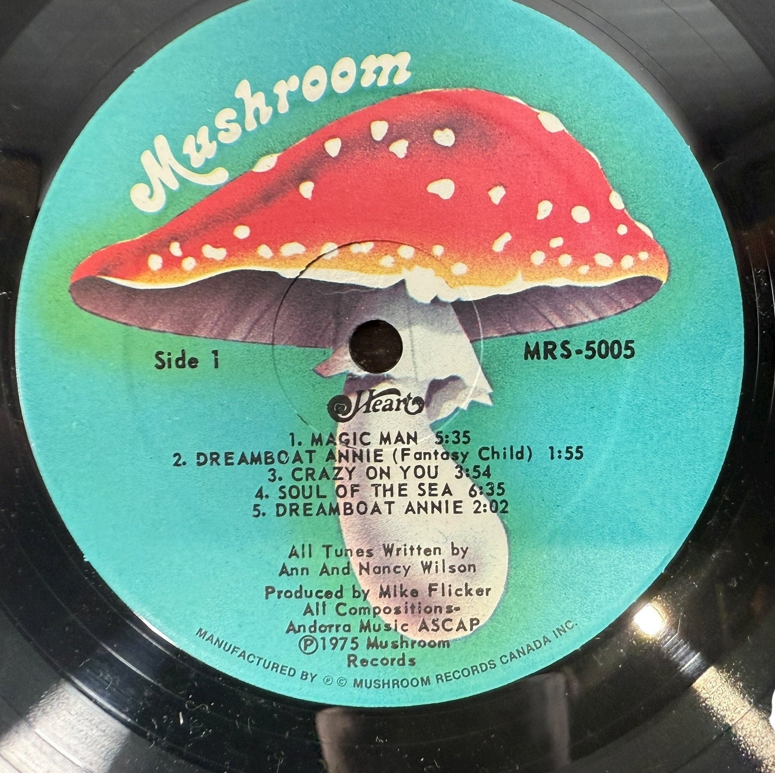 Vintage 1975 Heart – Dreamboat Annie Canadian Gatefold LP – Mushroom