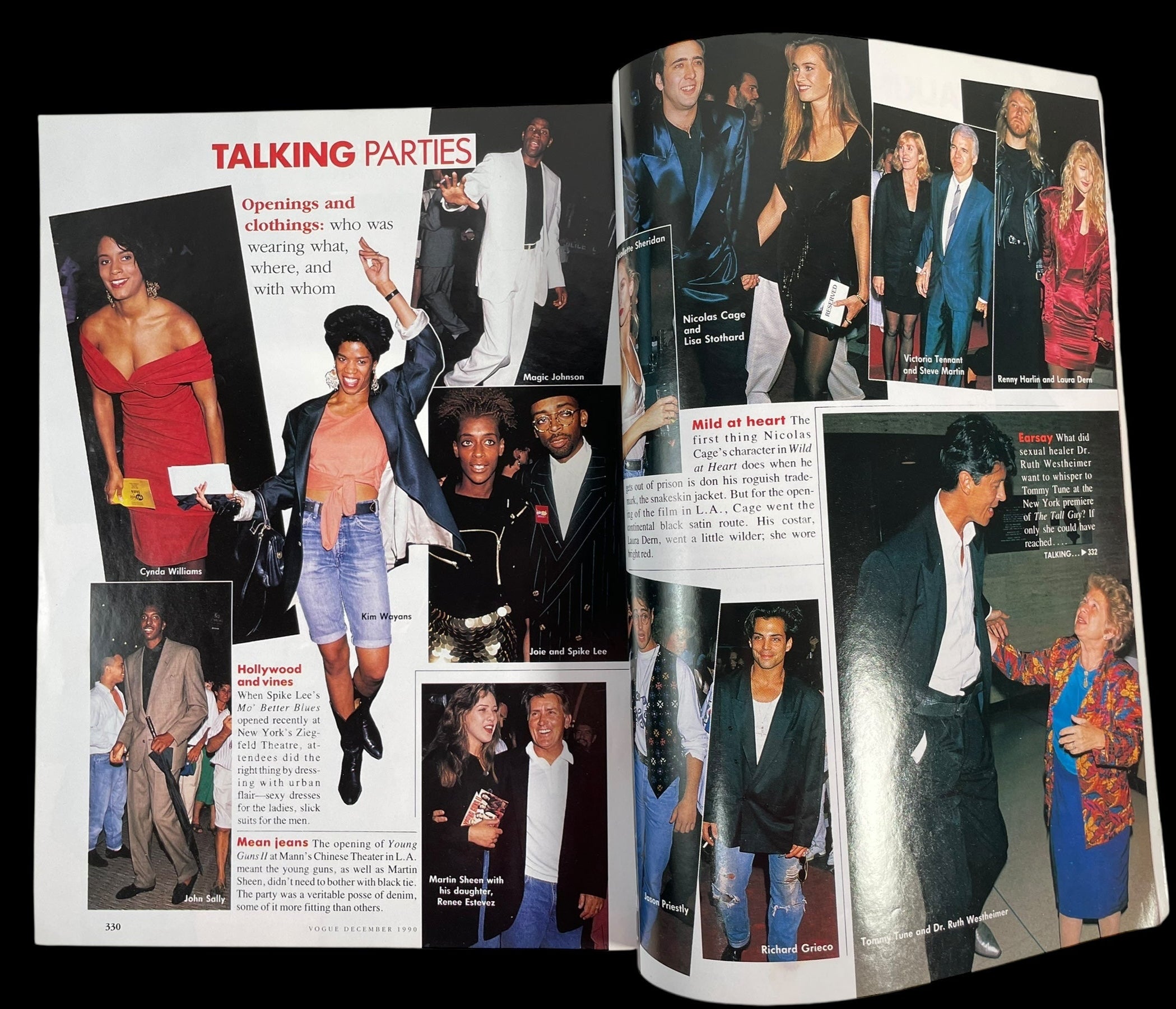 Vogue US December 1990 Original Vintage Fashion Magazine Elaine Irwin