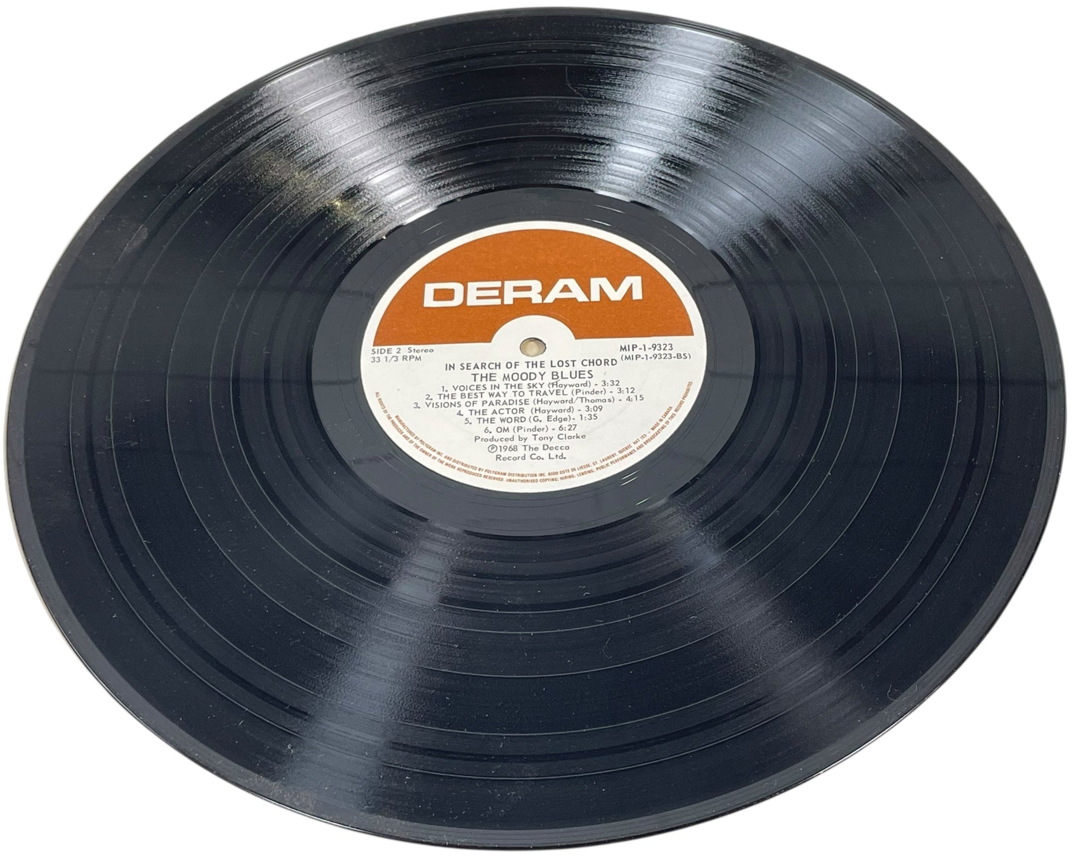 The Moody Blues – À la recherche de l'accord perdu (Pressage canadien 1968, Deram MIP-1-9323,