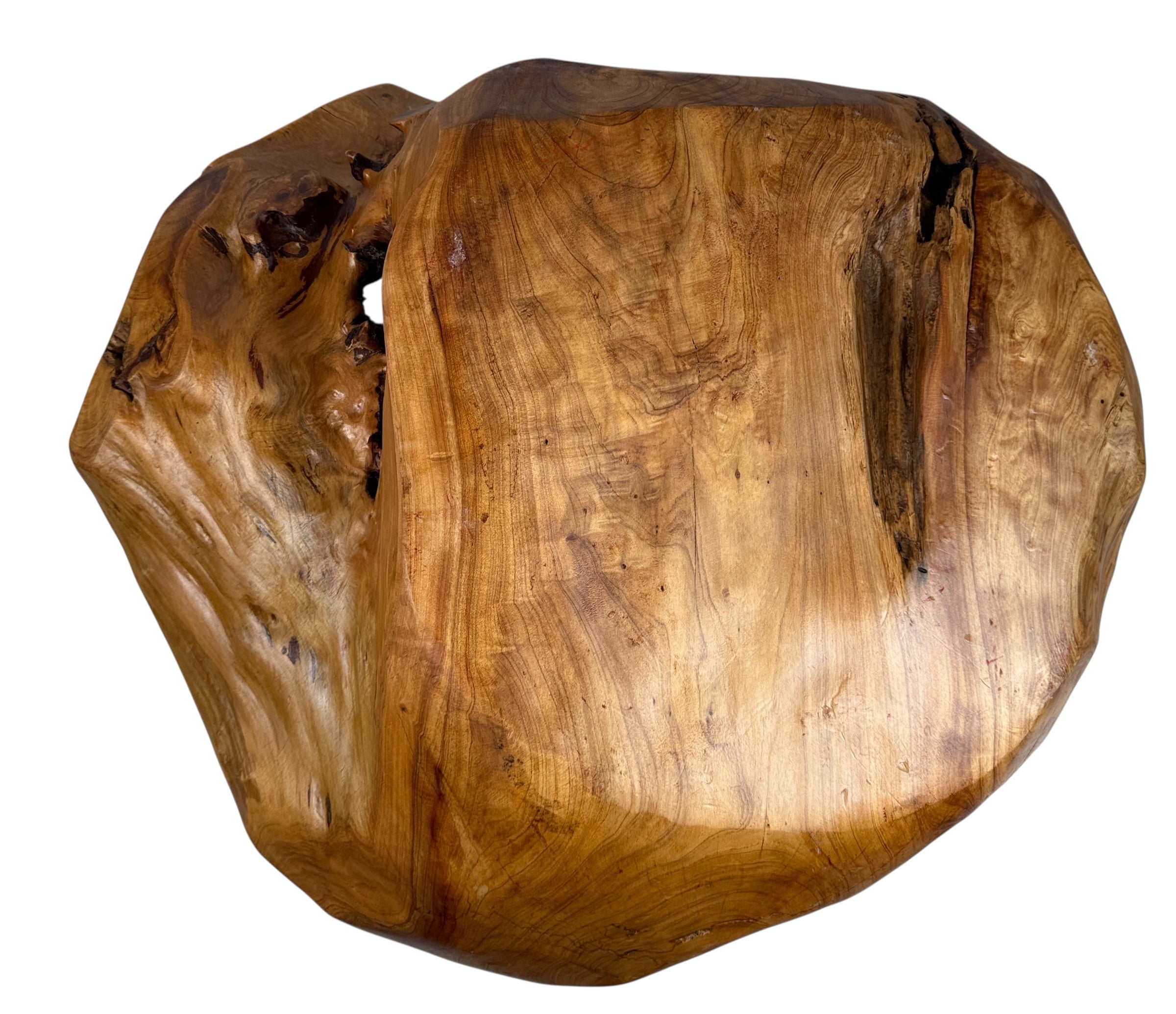 Oversized Olive Wood Root Bowl – Hand-Carved Decorative Centerpiece