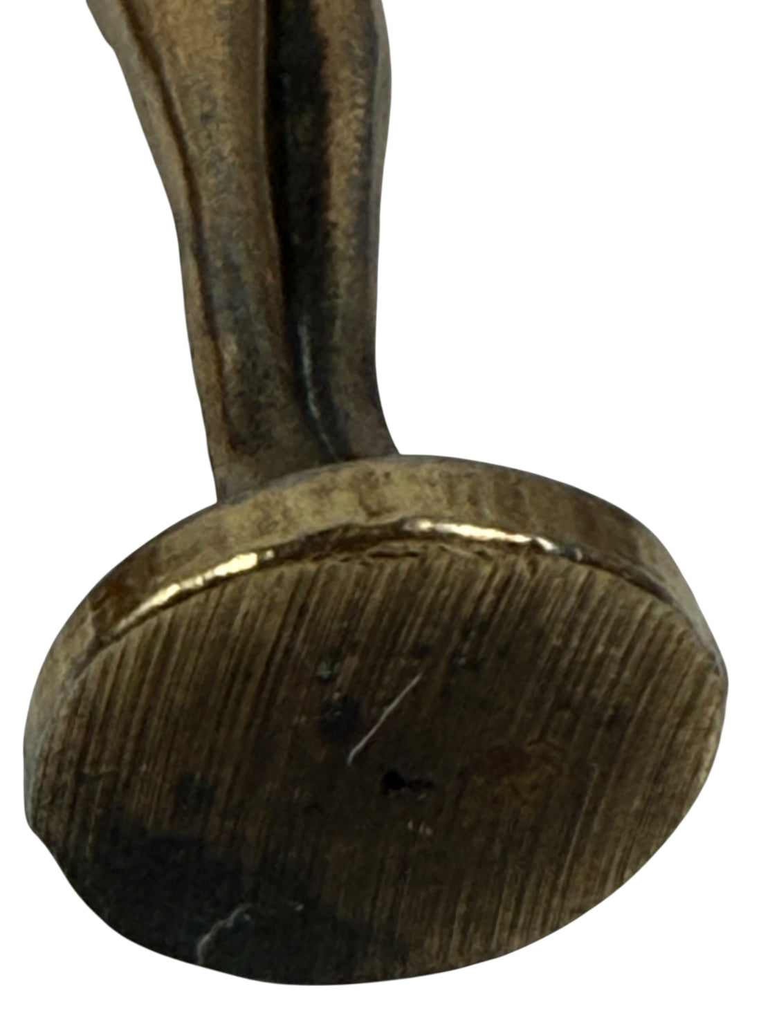 Décapsuleur en laiton du milieu du siècle, souvenir de femme nue, fabriqué au Canada