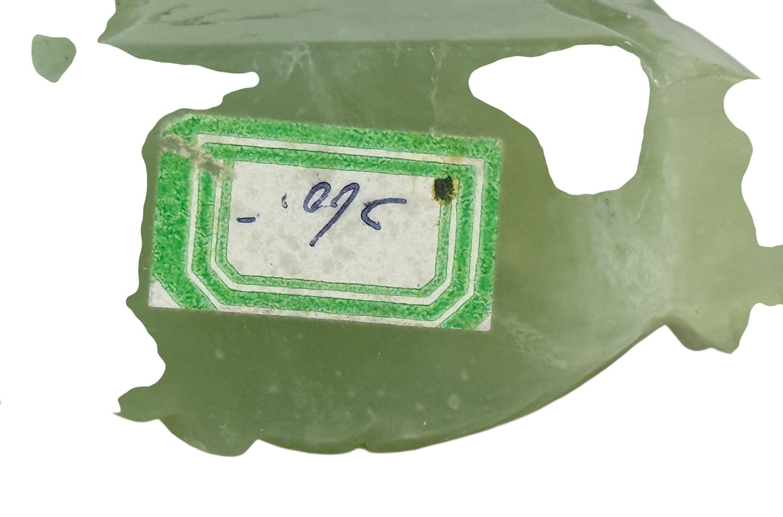 Figurine de Bouddha rieur vintage en pierre verte sculptée – Minéral froid au toucher – Probablement de la néphrite ou de la stéatite