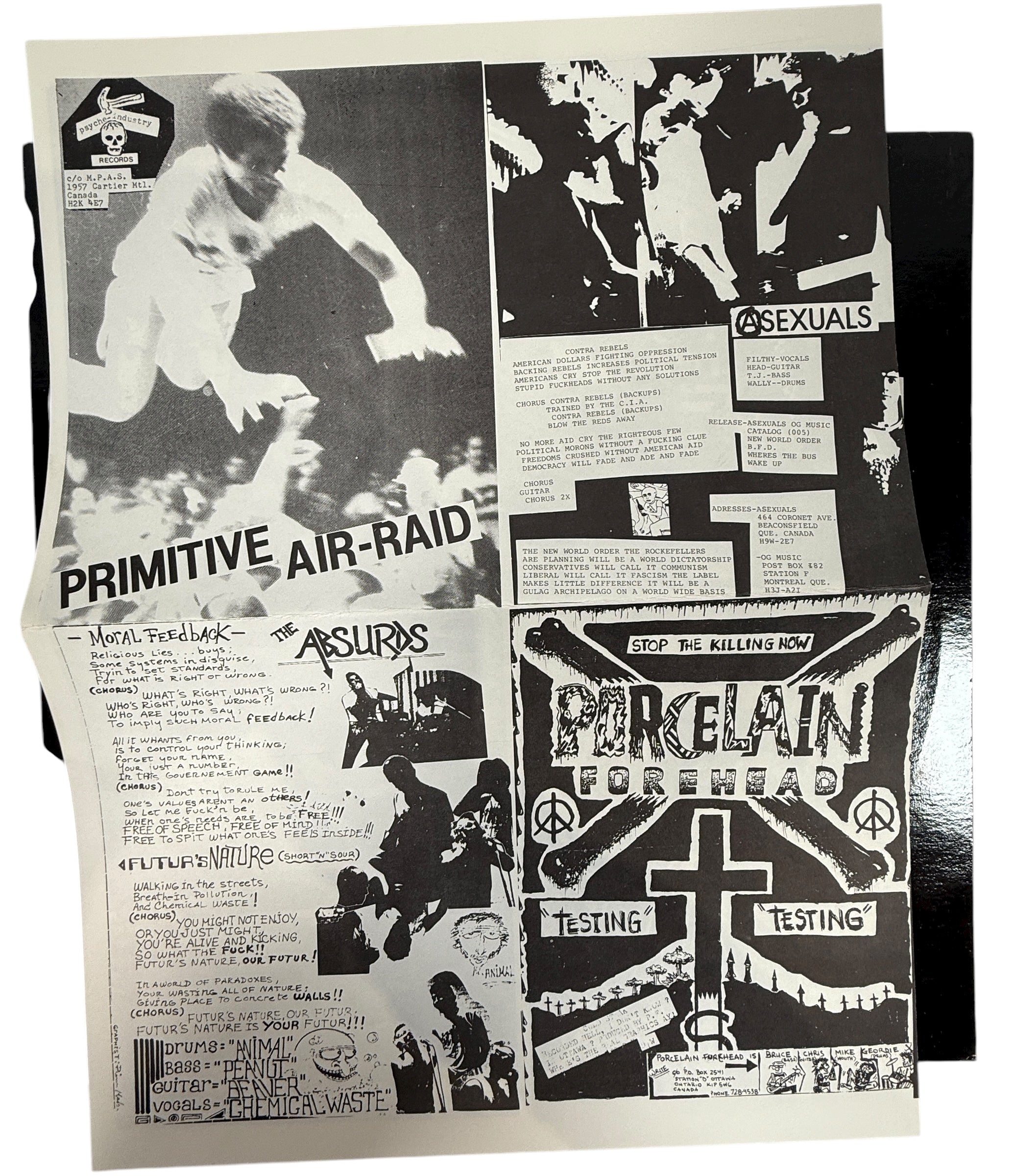 Primitive Air-Raid – Montreal Punk Compilation 1984 LPm NM Album - NM Cover