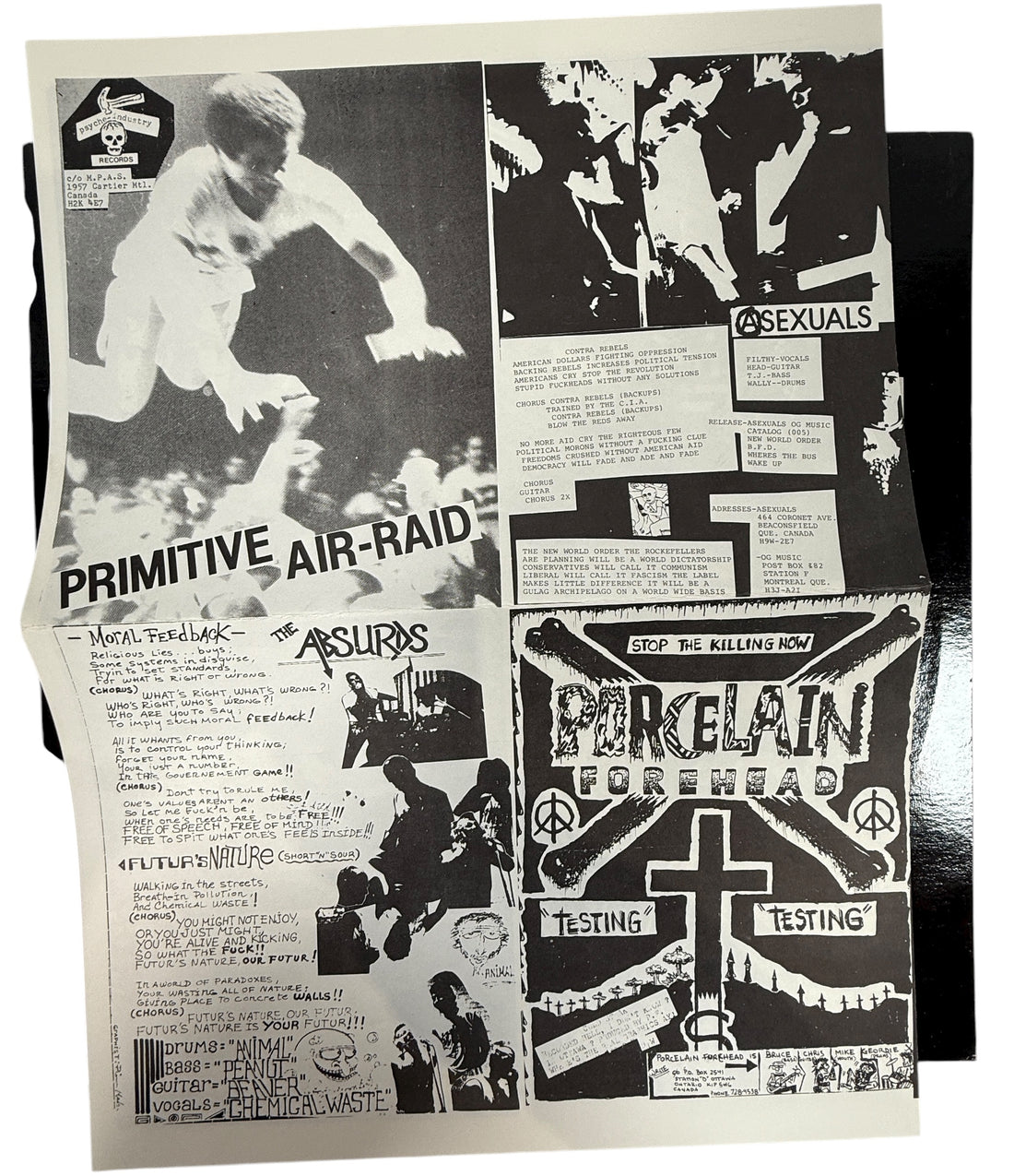 Primitive Air-Raid – Montreal Punk Compilation 1984 LPm NM Album - NM Cover