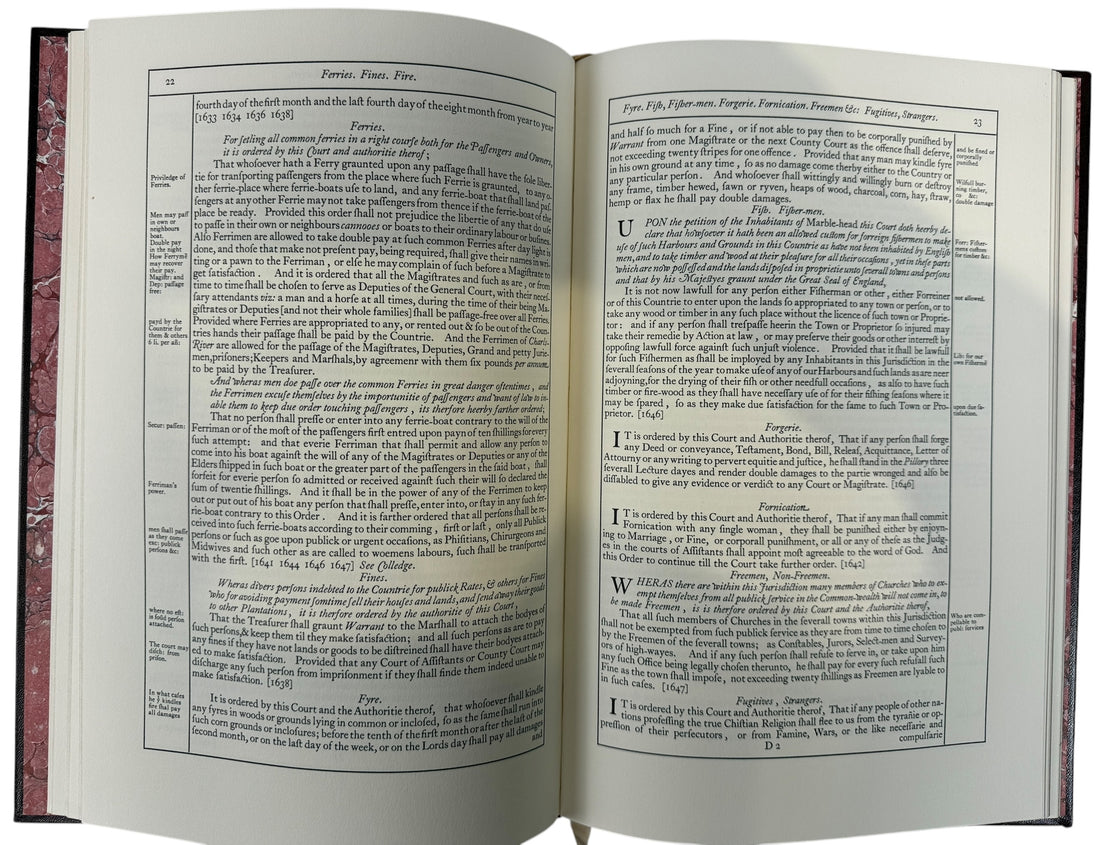 Éditions Gryphon, Lois et libertés du Massachusetts, reliure cuir