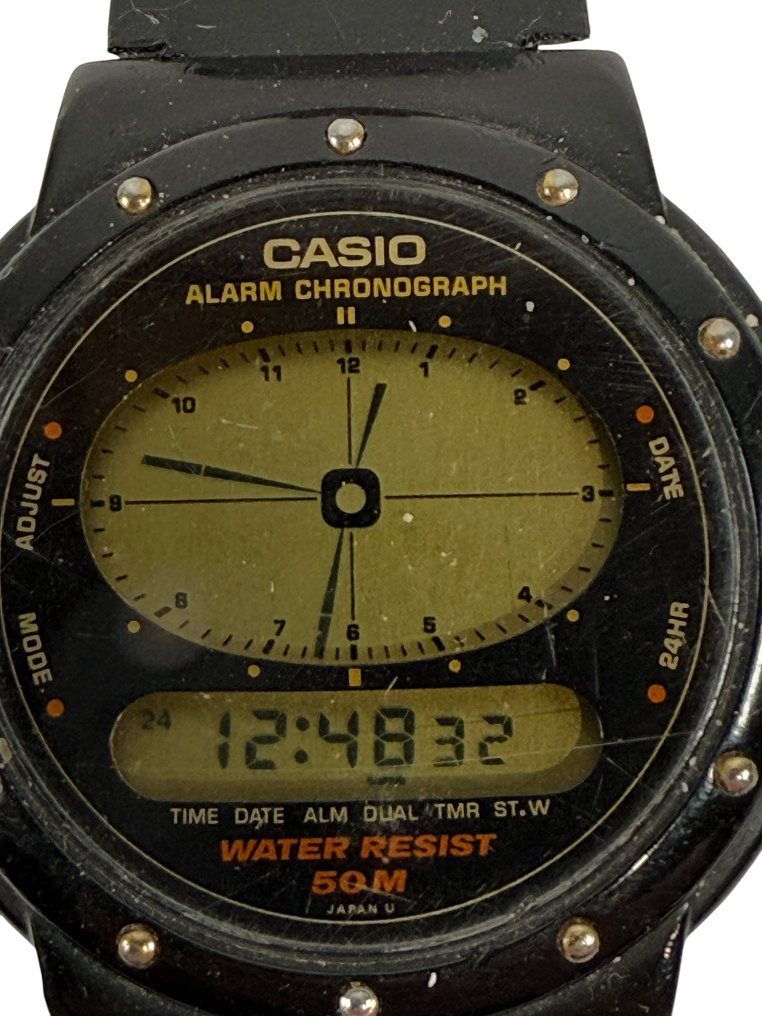 Late 80s Casio AE-30W Analog-Digital Alarm Chronograph