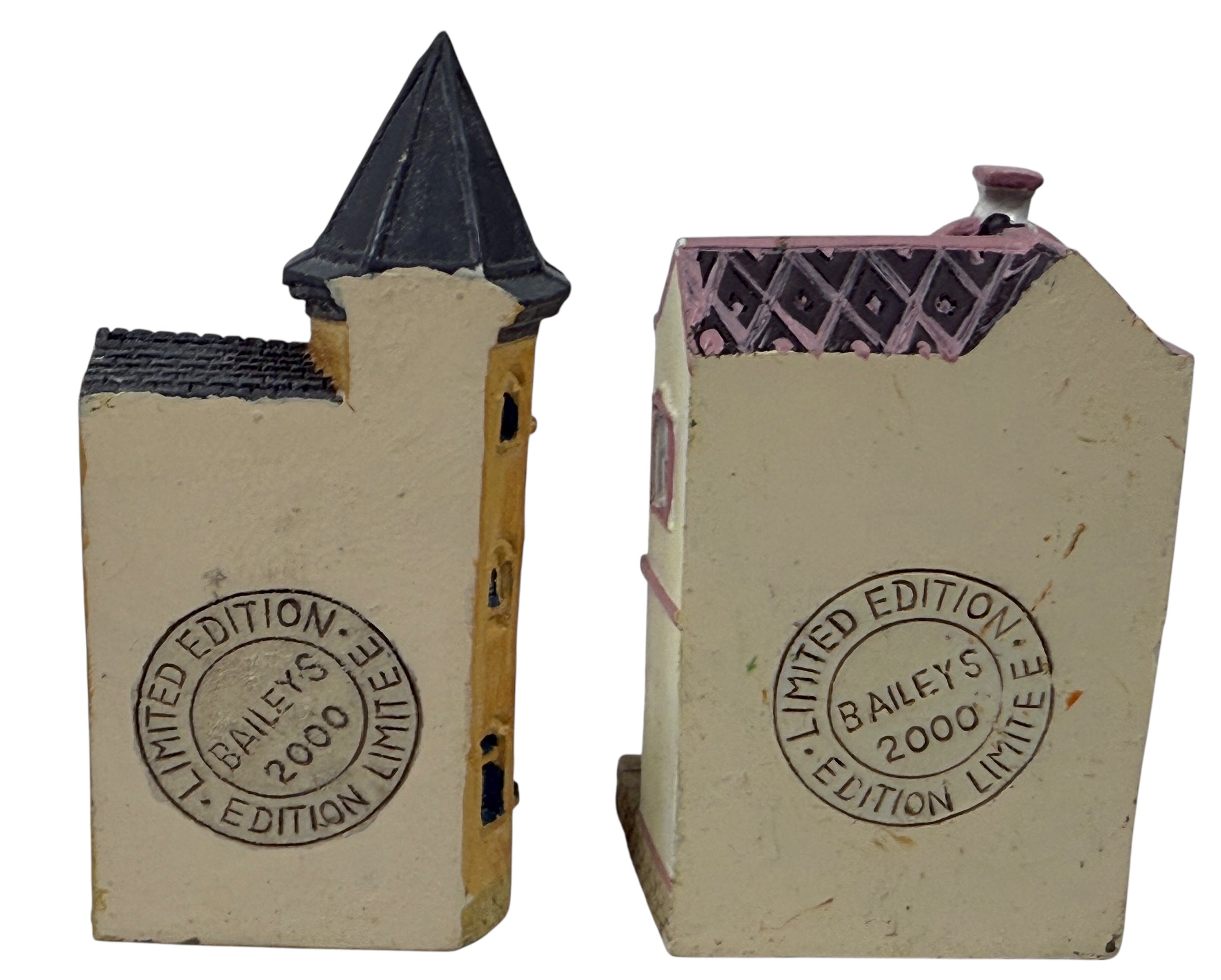 Maisons de village miniatures vintage Bailey's – Ensemble complet de 12 cottages en résine de collection (1995-1997)