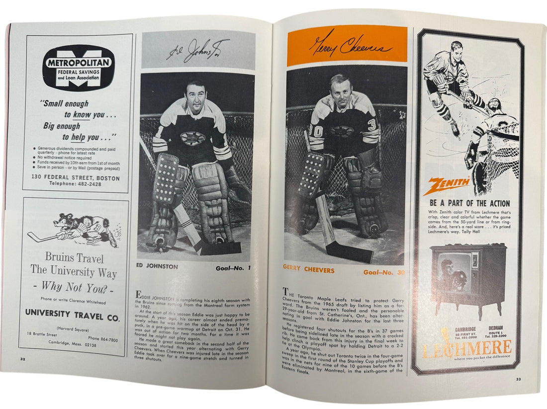 1970 Boston Bruins Stanley Cup Finals Program – Bobby Orr Era