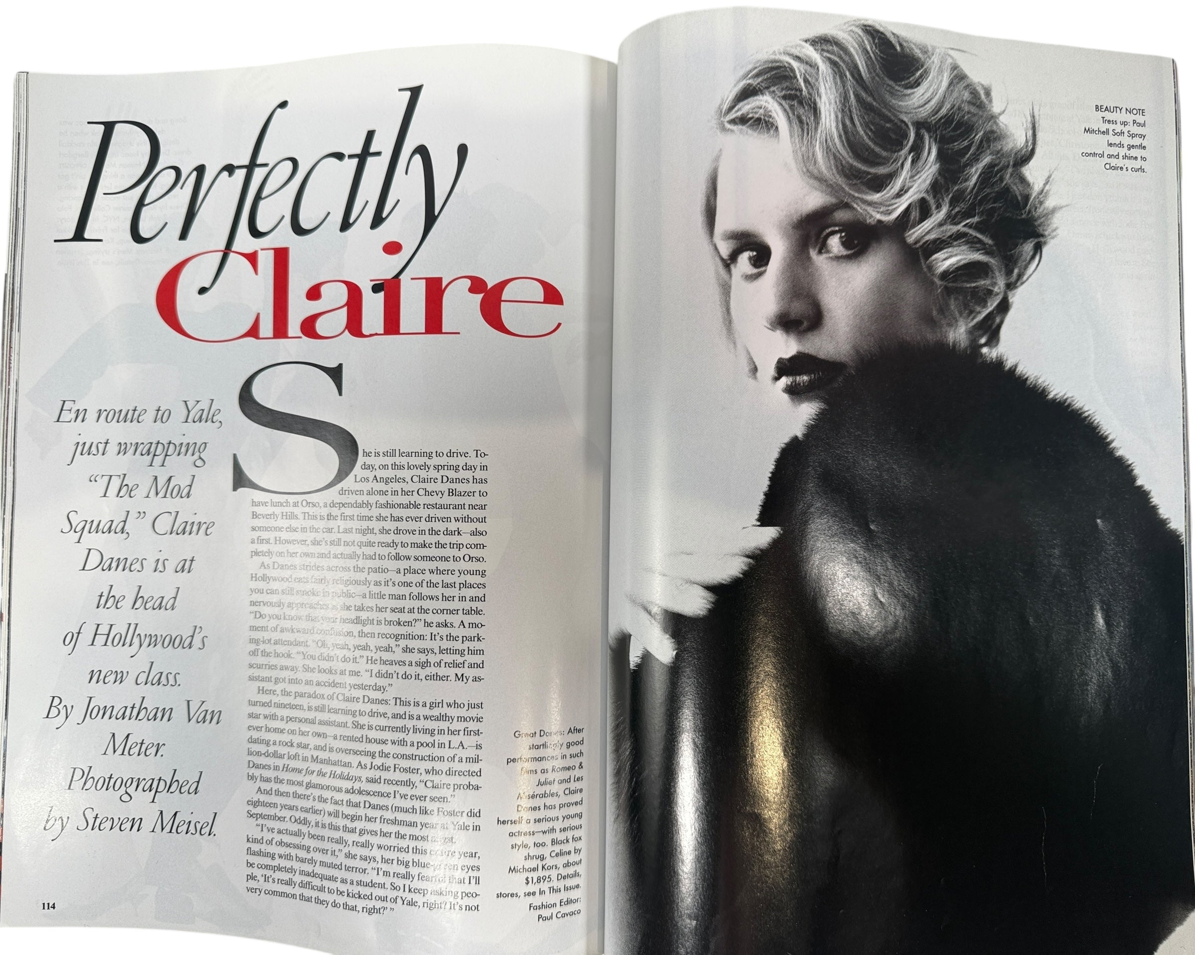 Vogue July 1998 | Claire Danes | “Ivy League Star”