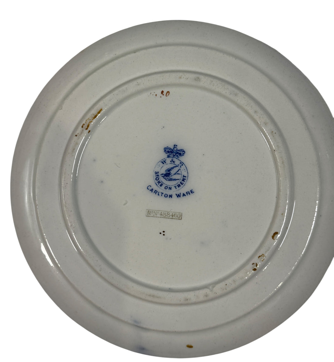 Trio de théières antiques W&amp;R Carlton Ware – Motifs floraux dorés et perles cobalt, RN 488460