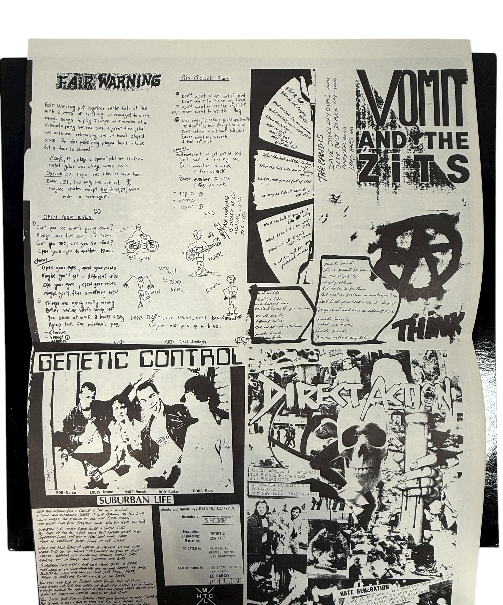 Primitive Air-Raid – Montreal Punk Compilation 1984 LPm NM Album - NM Cover