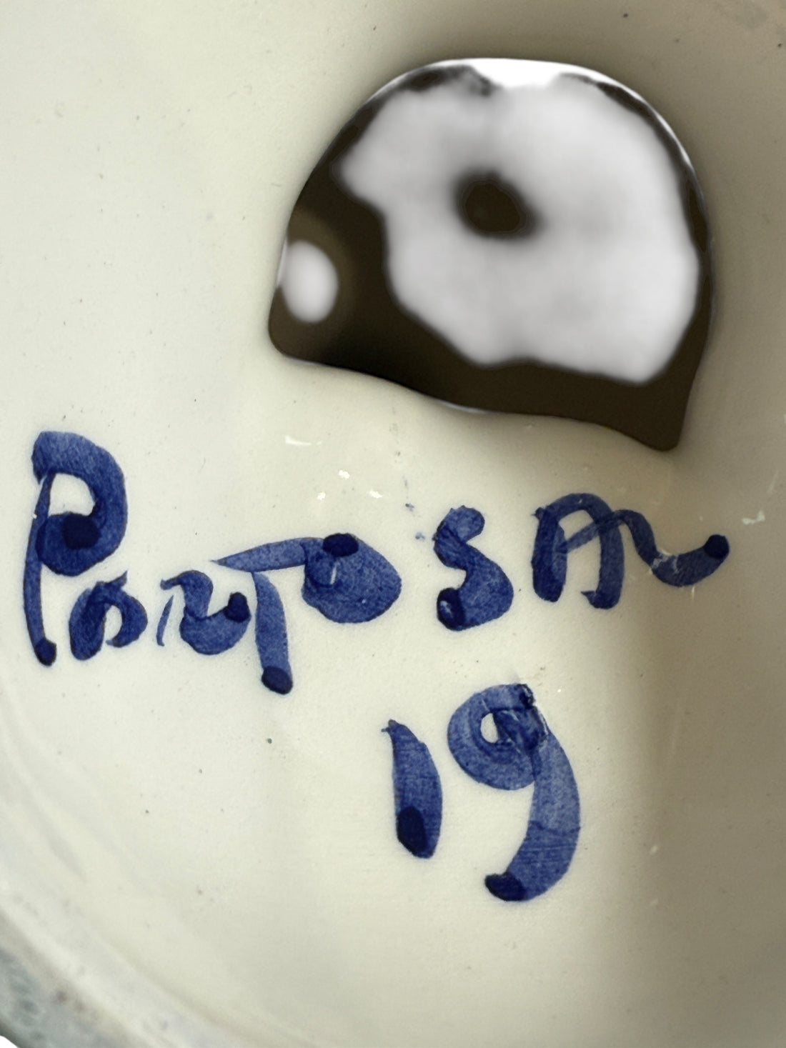 Hand-Painted Portuguese Ceramic Rooster – 8¼” – Signed “Portugal 19”