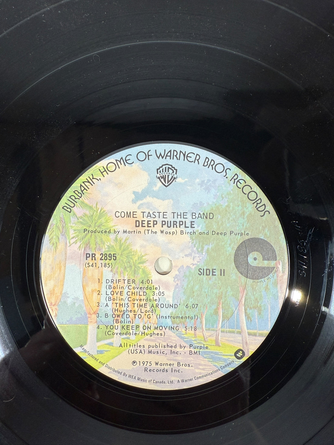 1975 Deep Purple Come Taste the Band Vinyl LP Warner Bros