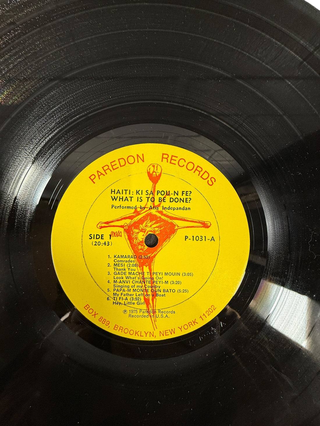 1975 Haitian Protest Folk Vinyl – Atis Indepandan Paredon LP