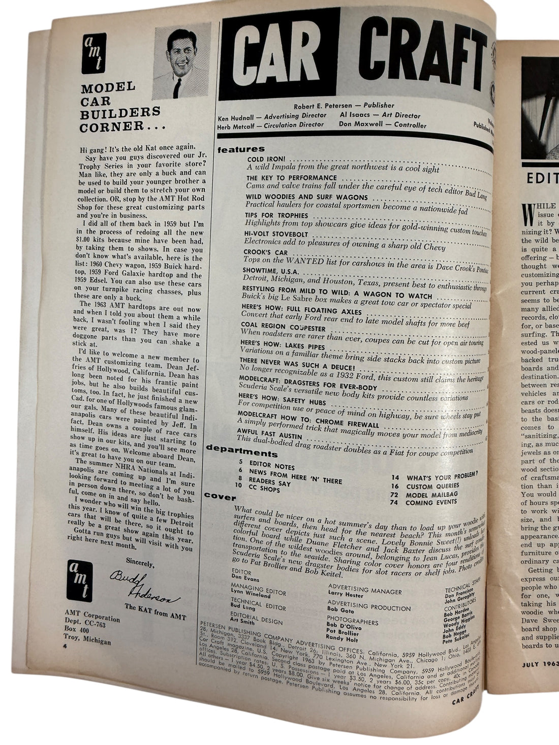 1962 & 1963 Car Craft Magazines – Customs & Surf Wagons