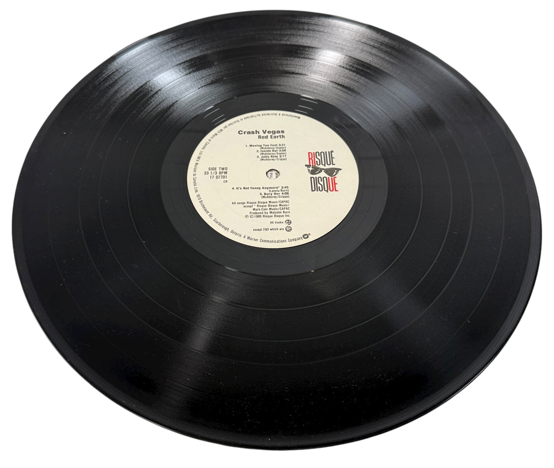 Crash Vegas – Red Earth LP (1989, Risqué Disque Canada), VG+/NM