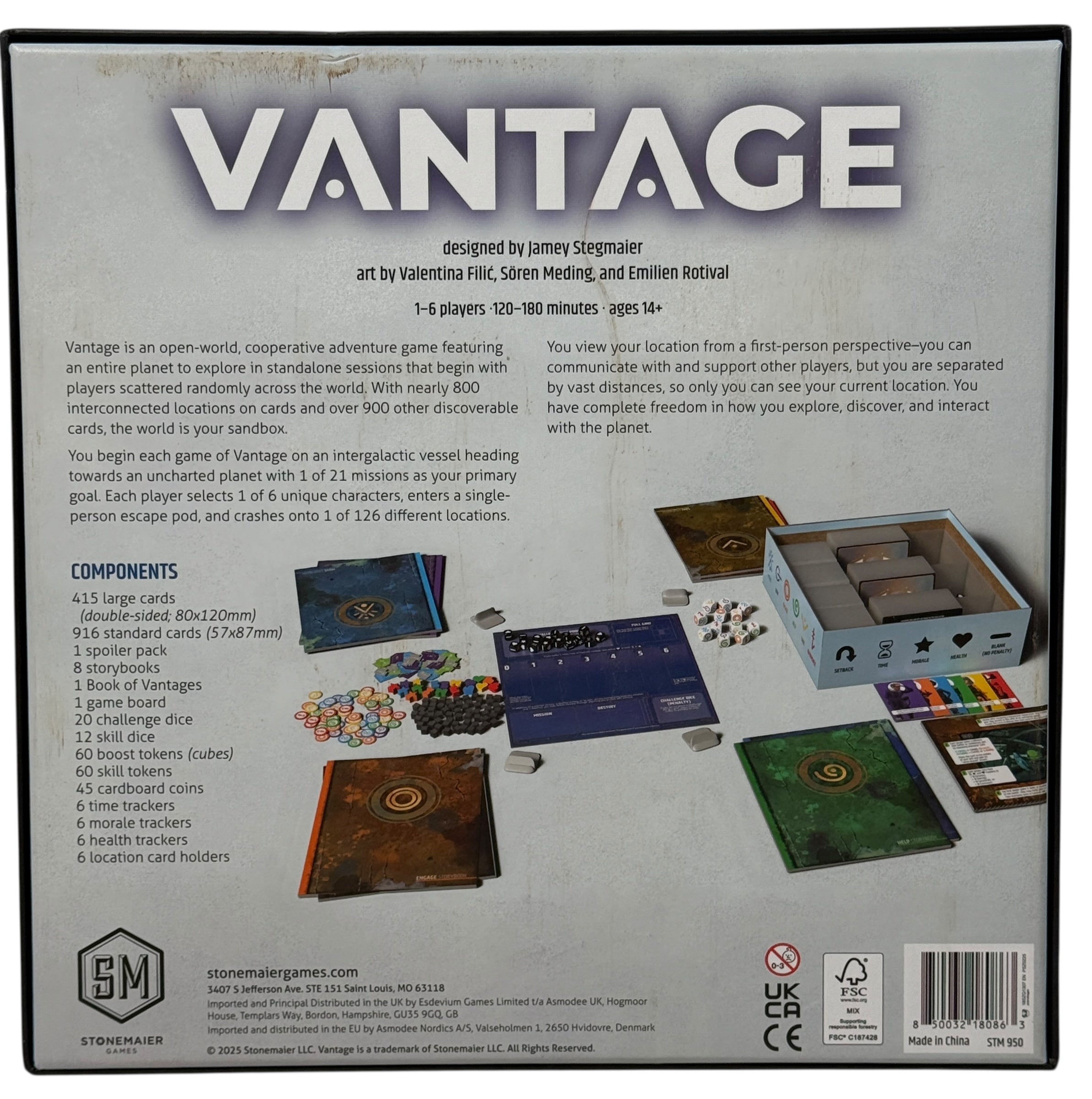 Vantage, Open-world cooperative board game by Jamey Stegmaier – Numbered Edition