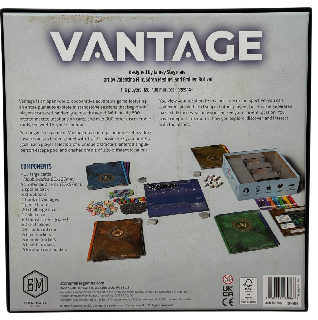 Vantage, Open-world cooperative board game by Jamey Stegmaier – Numbered Edition