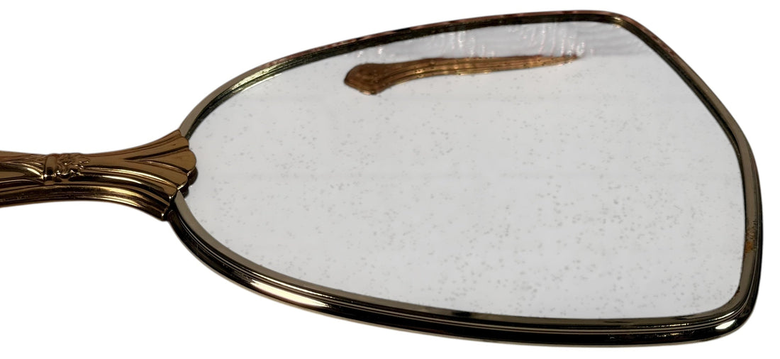 Vintage Claude Vanity Set – 3-Piece Mirror, Brush & Comb – Original Pink Satin Box (c.1950s–60s)
