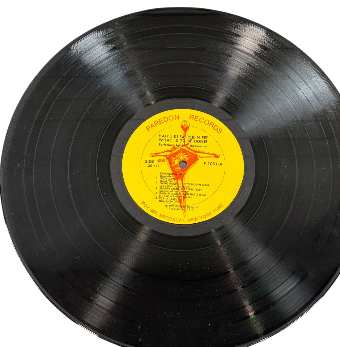1975 Haitian Protest Folk Vinyl – Atis Indepandan Paredon LP