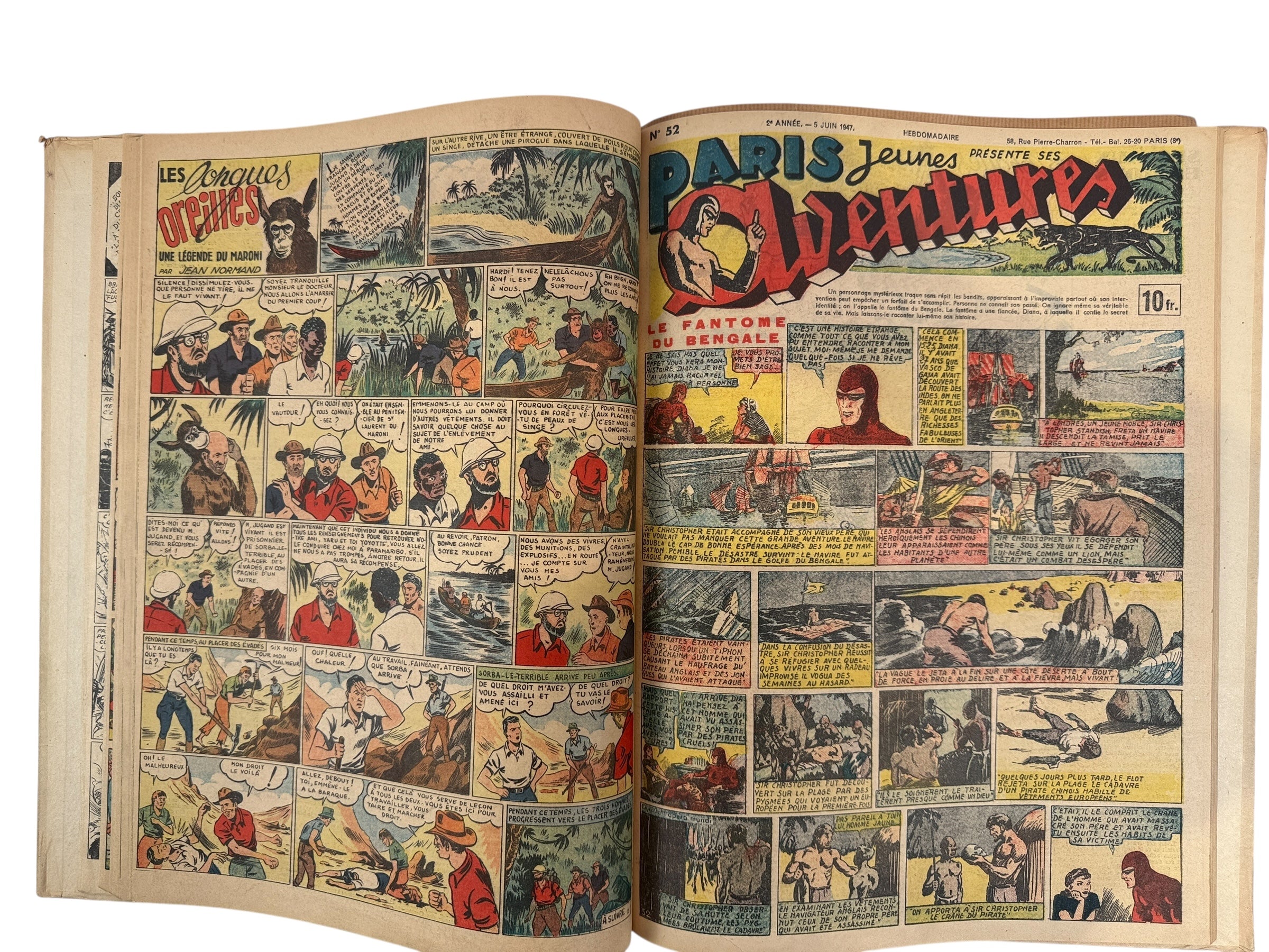 1947 Paris Jeunes Aventures Album n°3 – Le Fantôme du Bengale