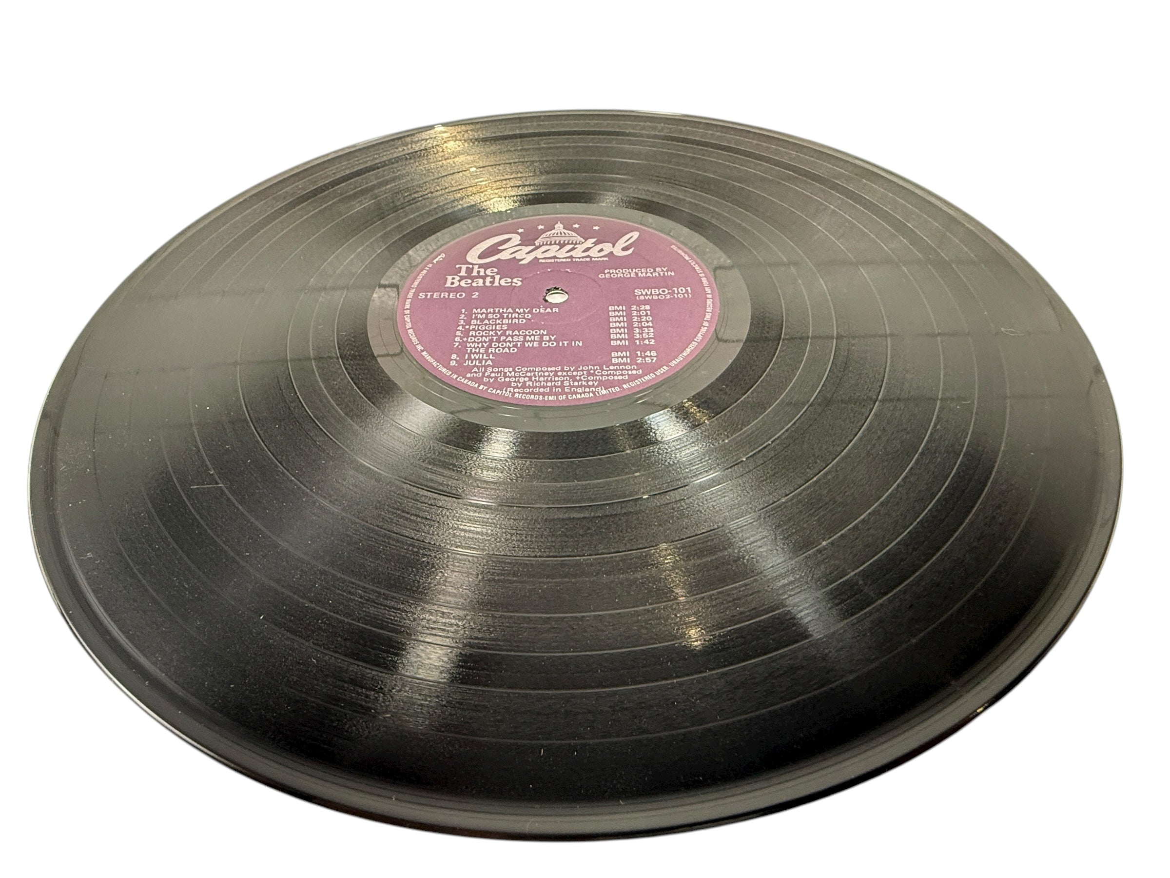 The Beatles – White Album 2×LP Complete Set – Canadian Capitol Pressing SWBO-101, Cover: G , Albums, NM.