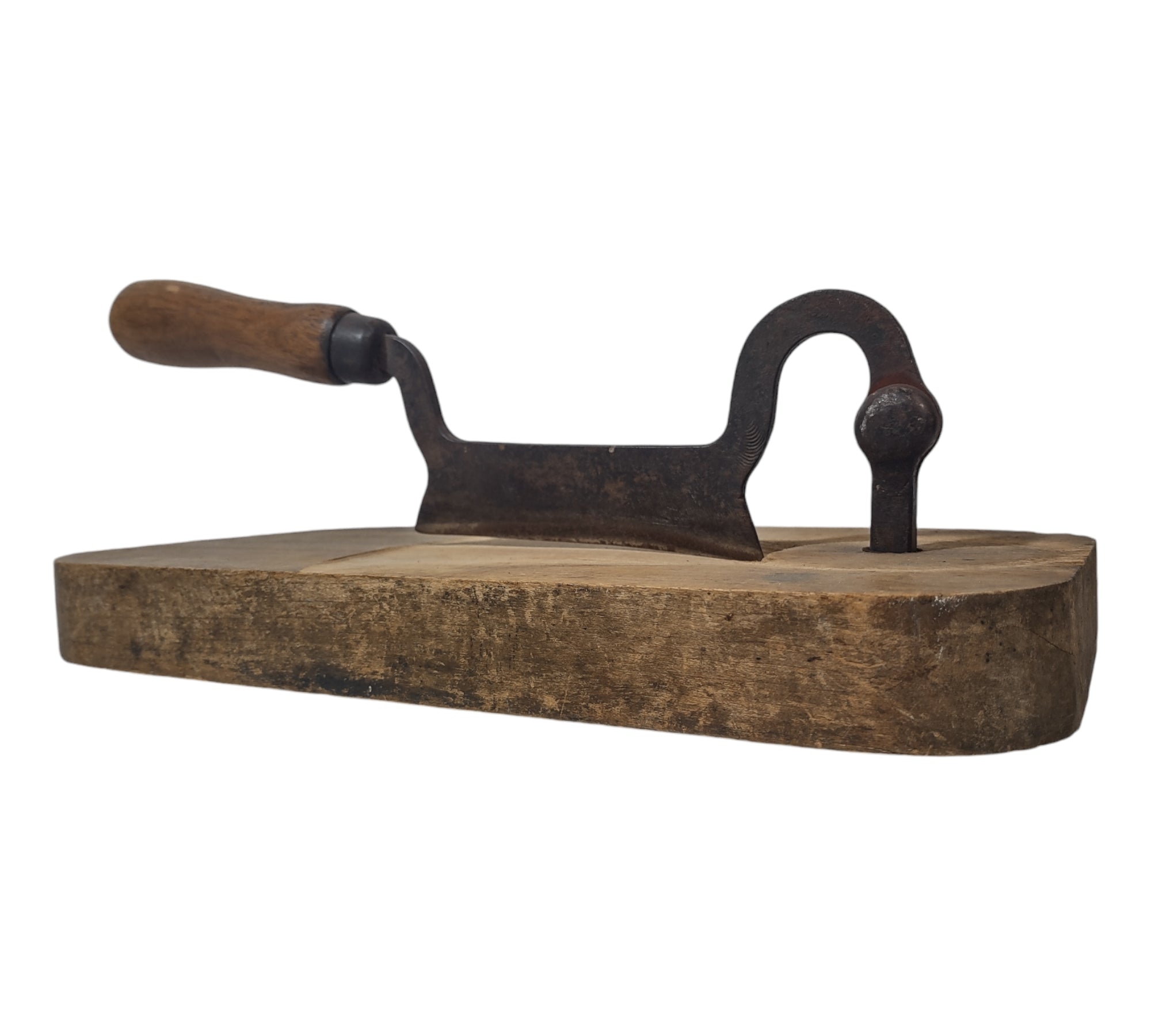 Antique Blacksmith Hand Forged Butcher Block