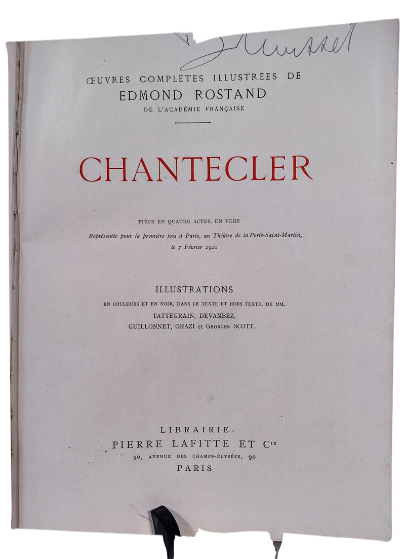 Chantecler d'Edmond Rostand, éditions Pierre Lafitte