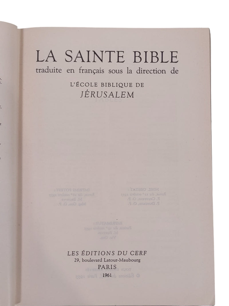 La Bible de Jerusalem - Rembrandt, CERF 1961