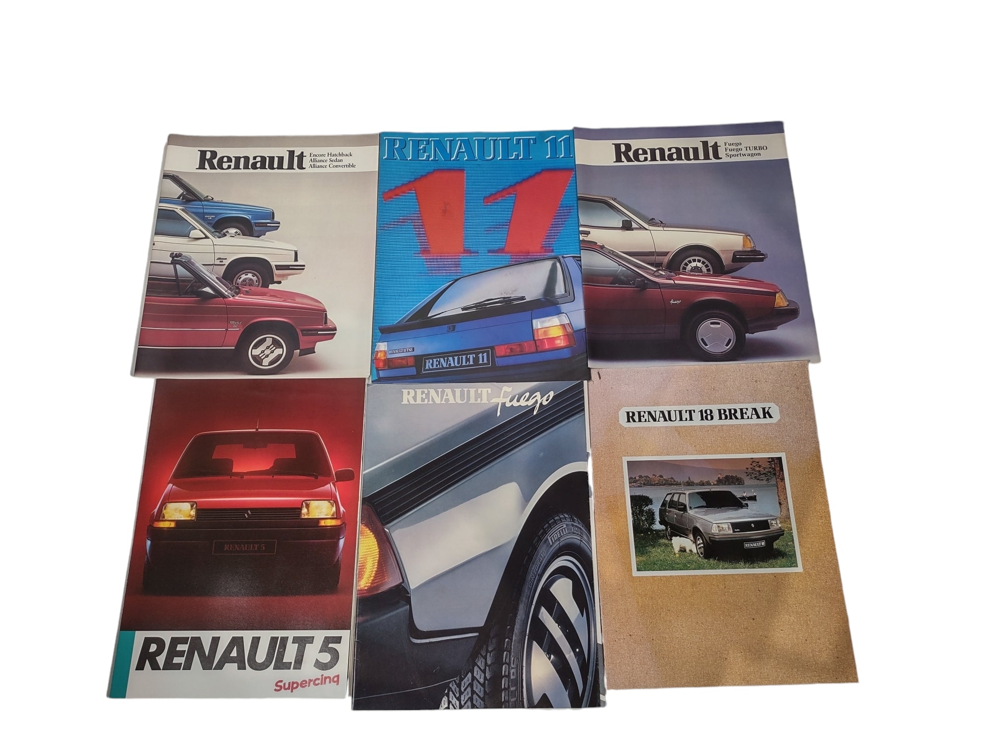 Renault Vehicles Vintage Catalogues - Assorted - 12 Pamphlets